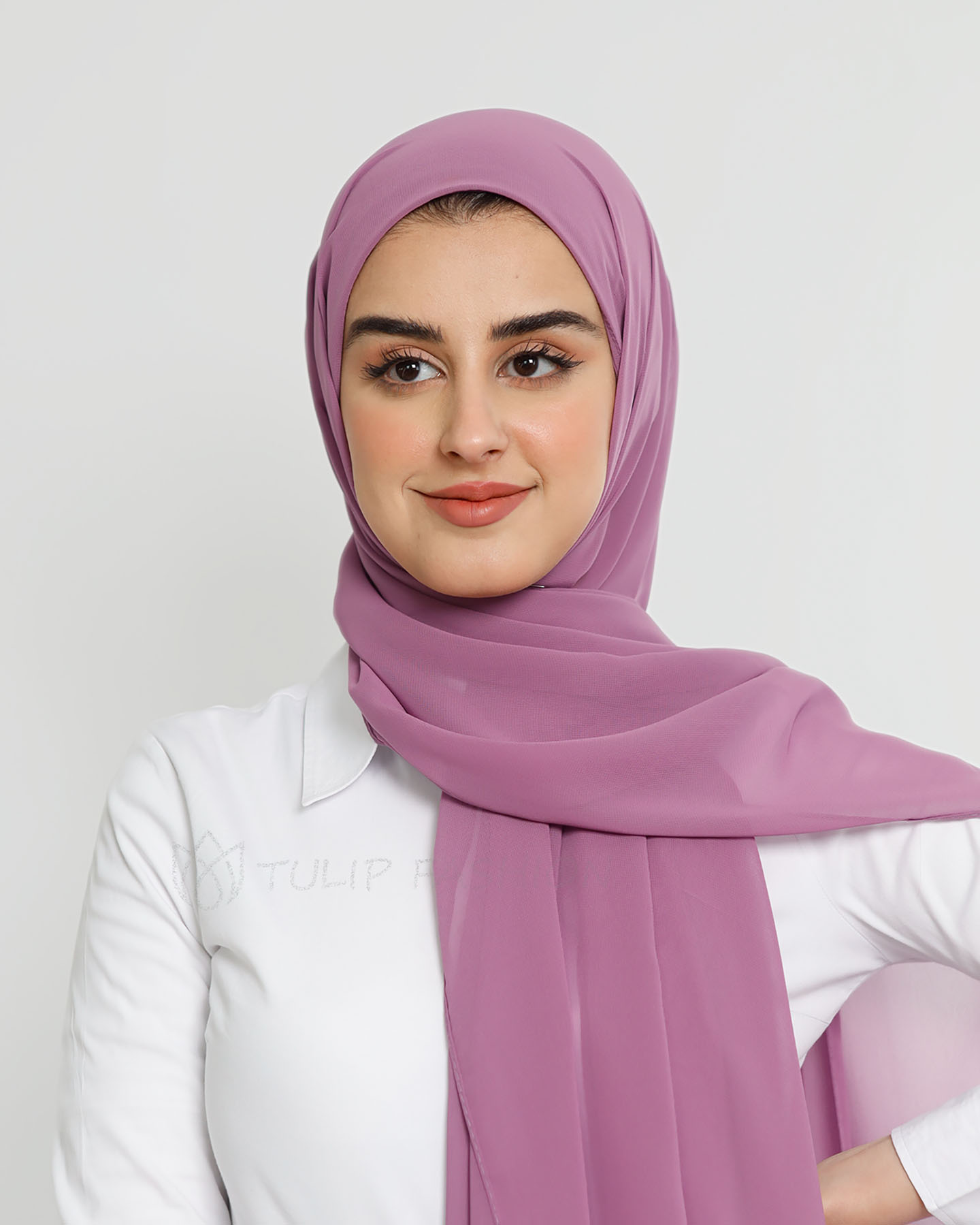 Hijab - Instant Chiffon Med Cap - Lila