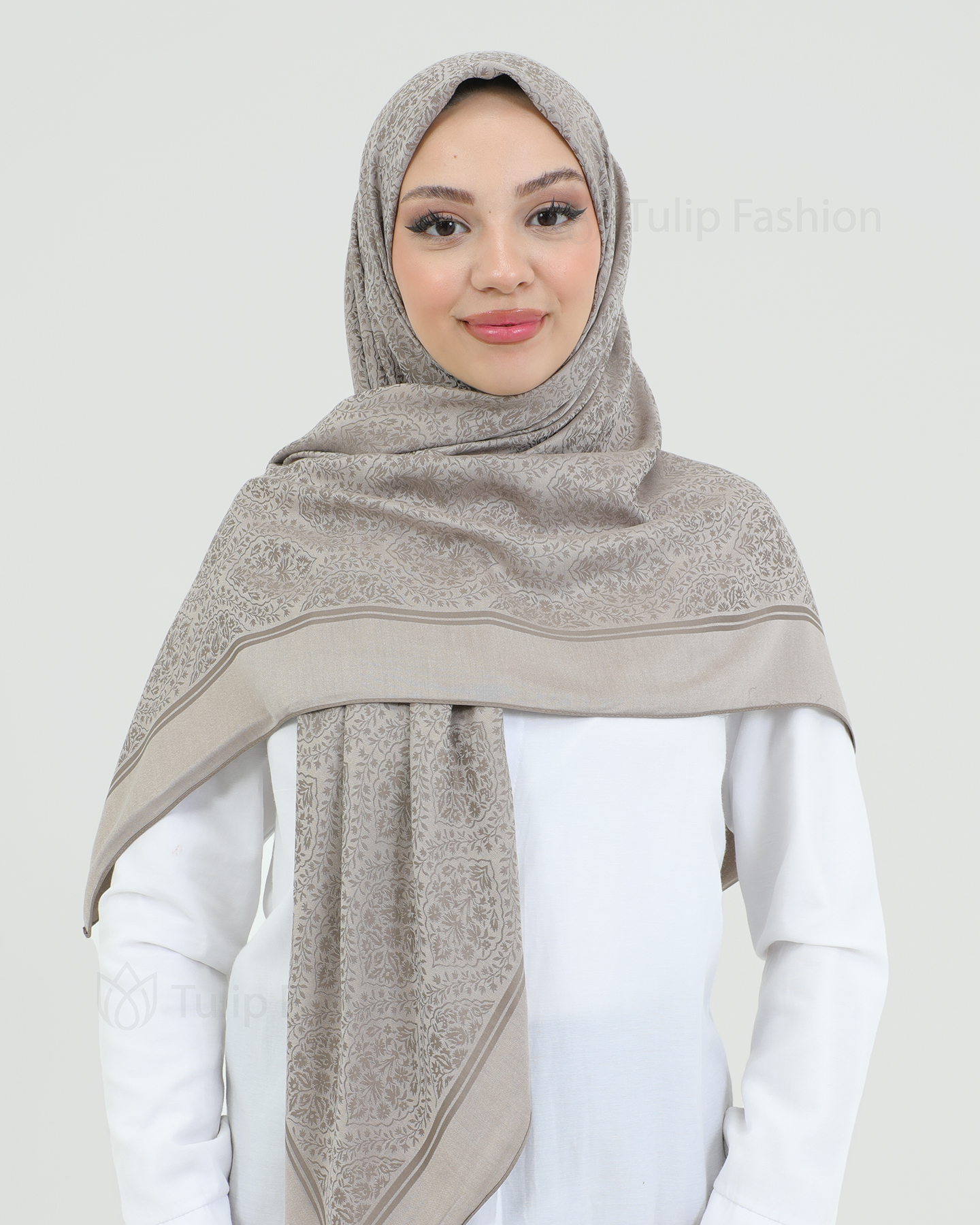 Hijab - Square Viskon 120 cm - Brun