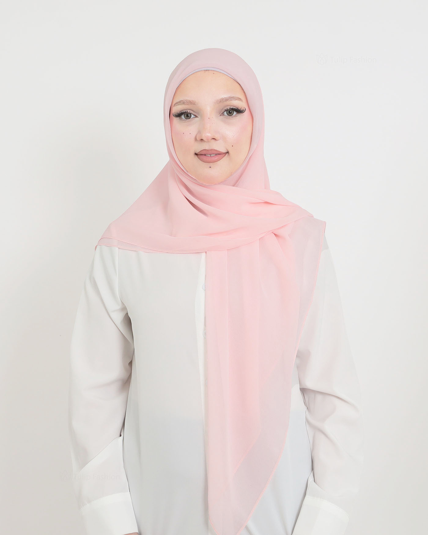 Hijab - Square Chiffon 120 cm - Puderrosa