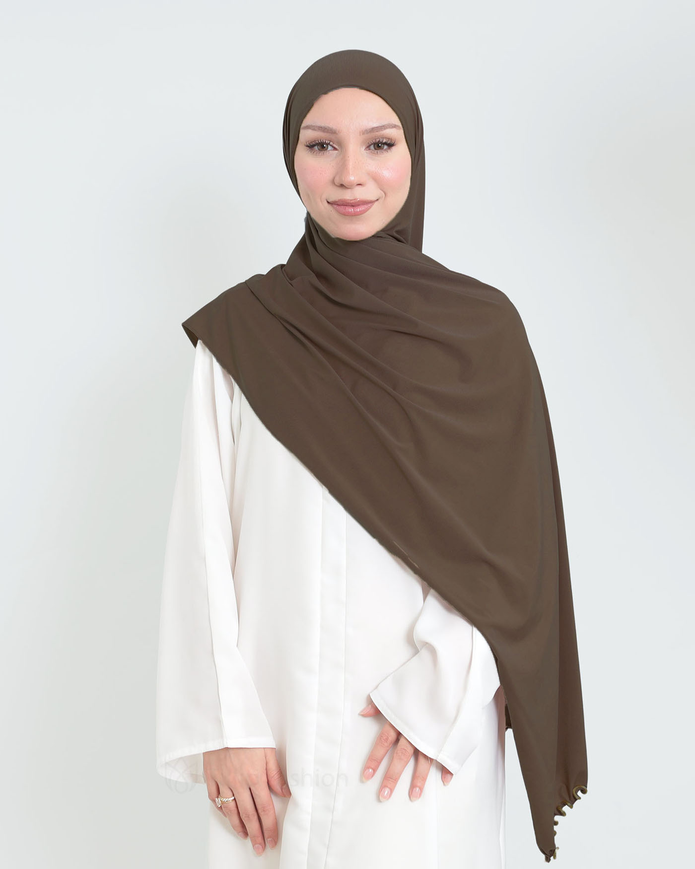 Hijab - Lycra - Mörkbrun