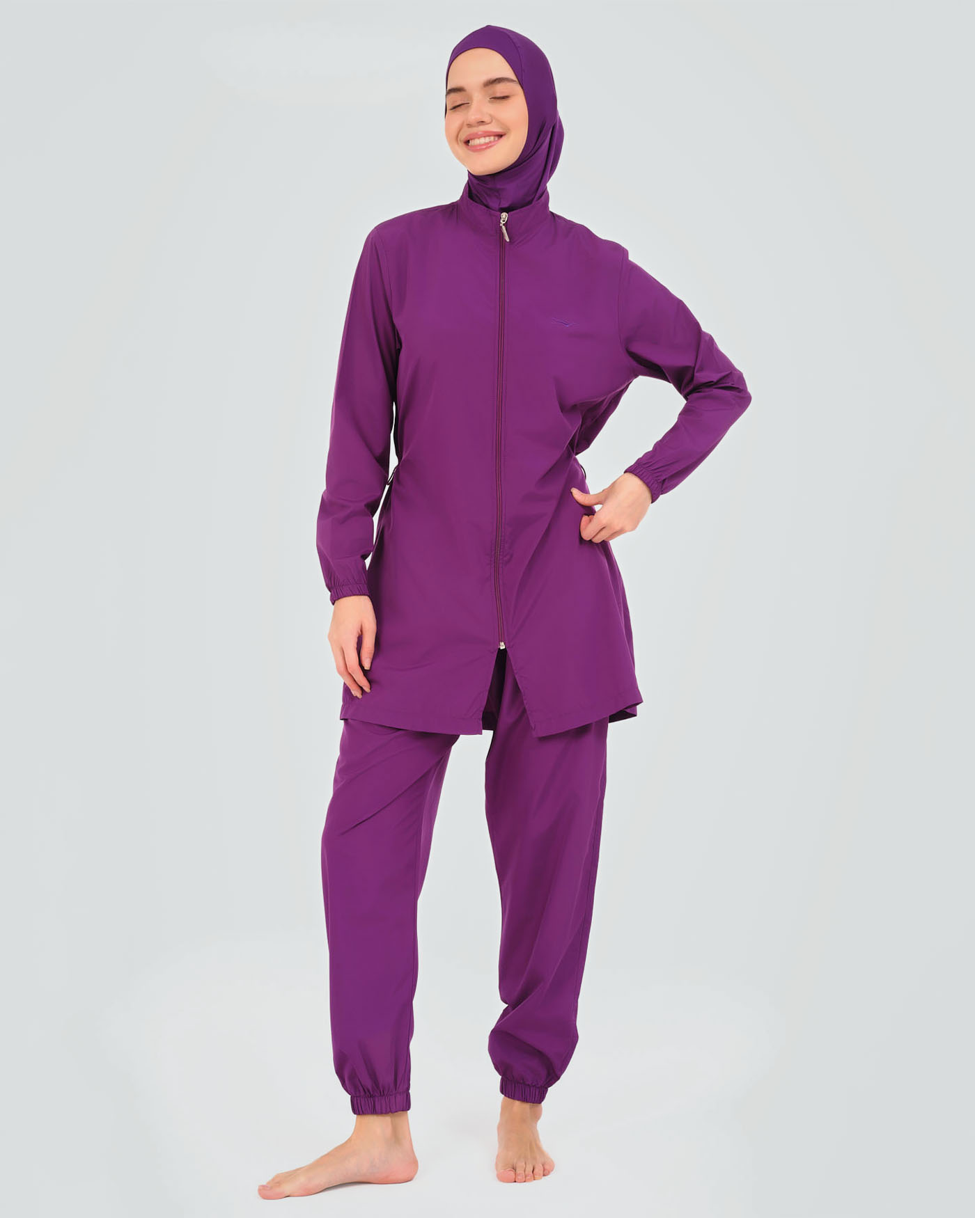 Muslimsk baddräkt med hijab - Lila