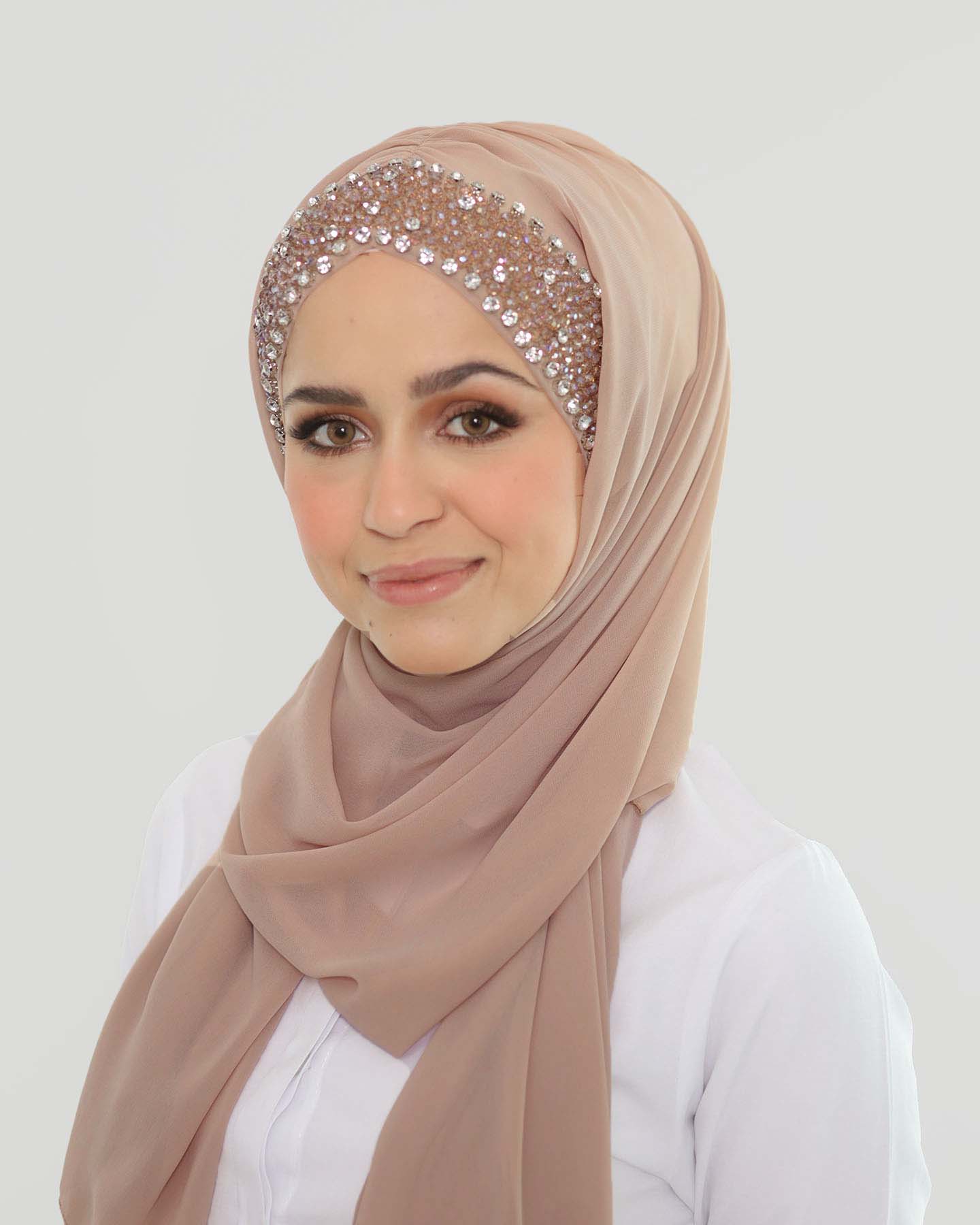 Hijab - Instant Chiffon Shiny Crystal - Ljus Mauve