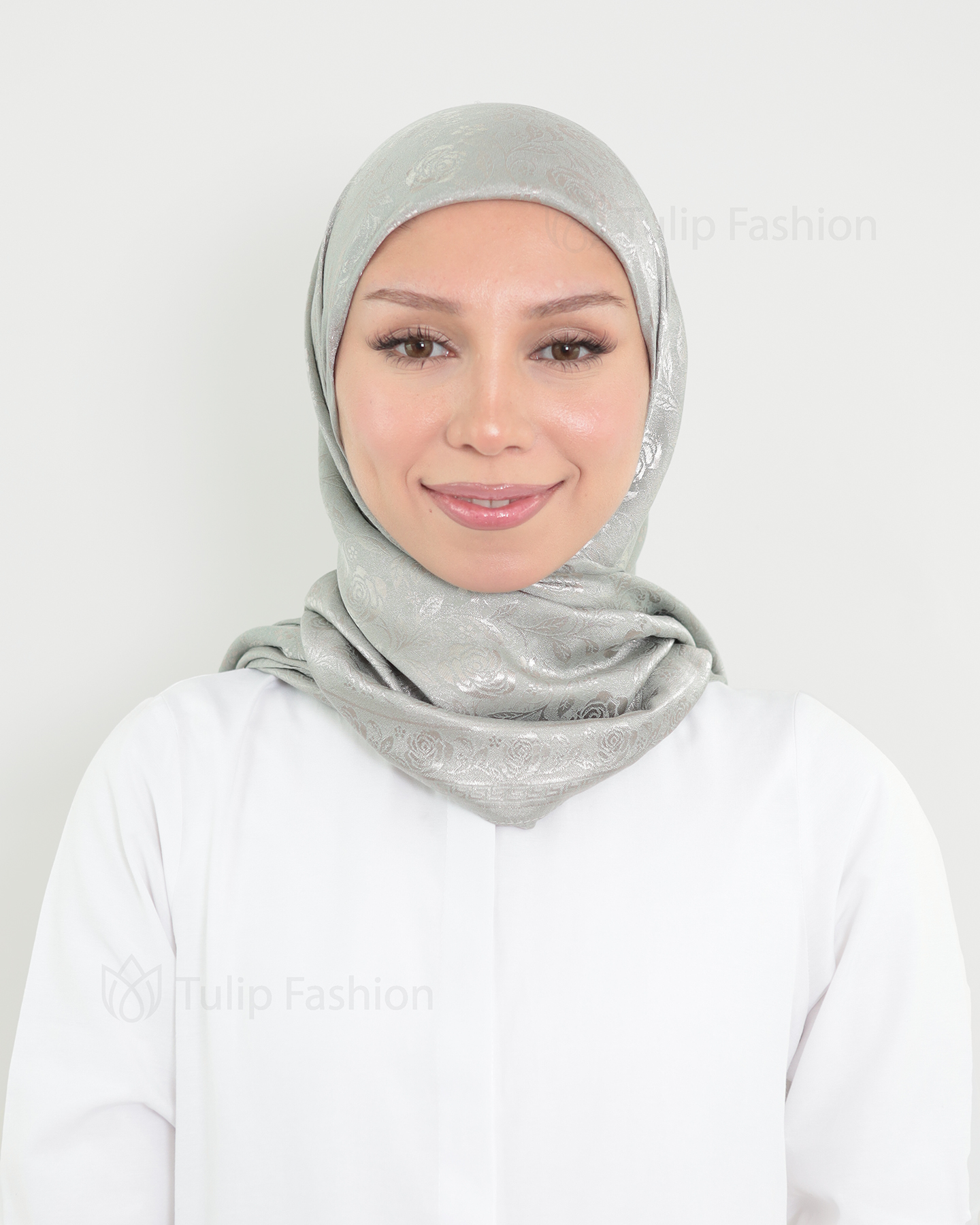 Hijab - Square Viskon 120 cm - Grå