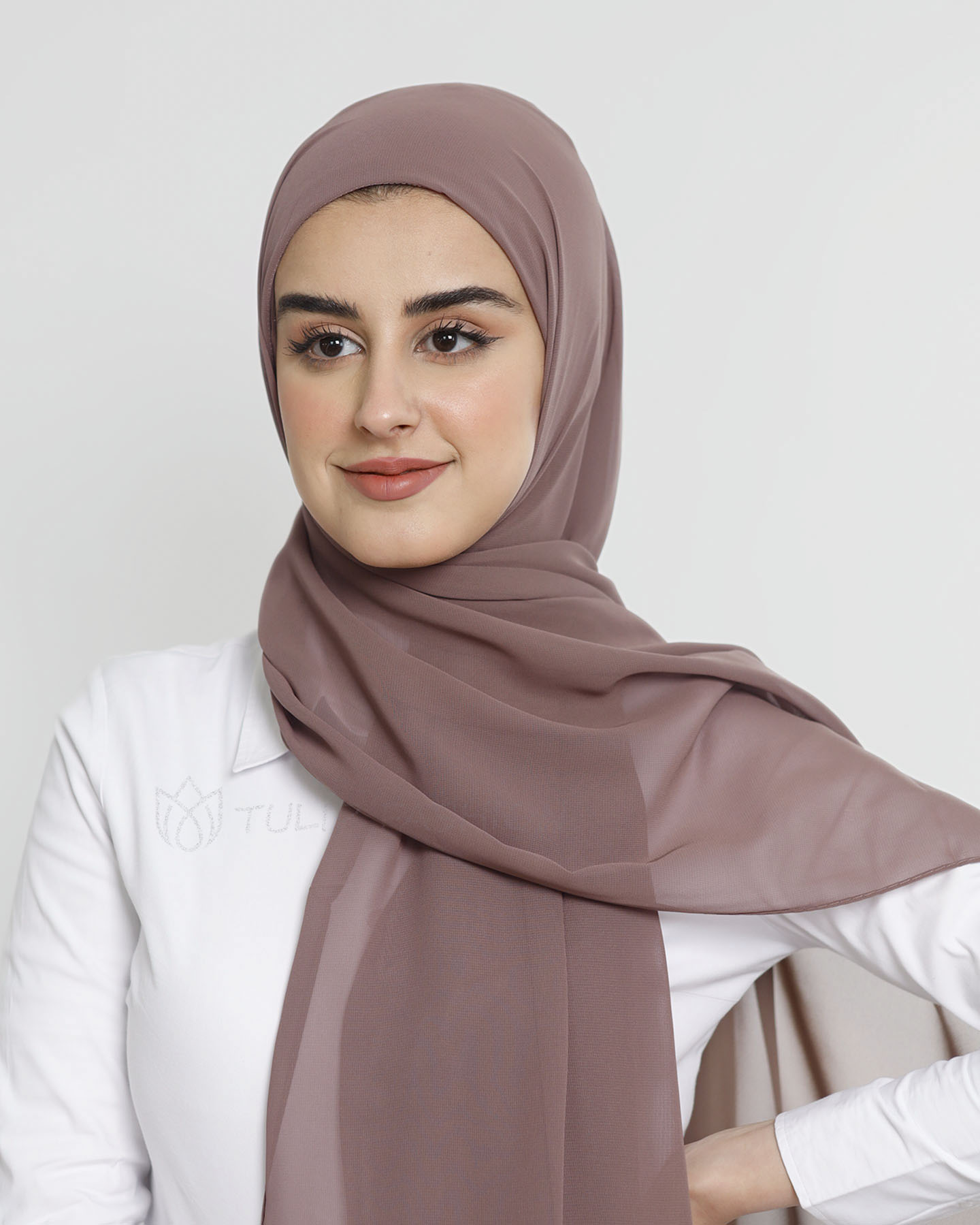 Hijab - Instant Chiffon Med Cap - Gammal Mauve