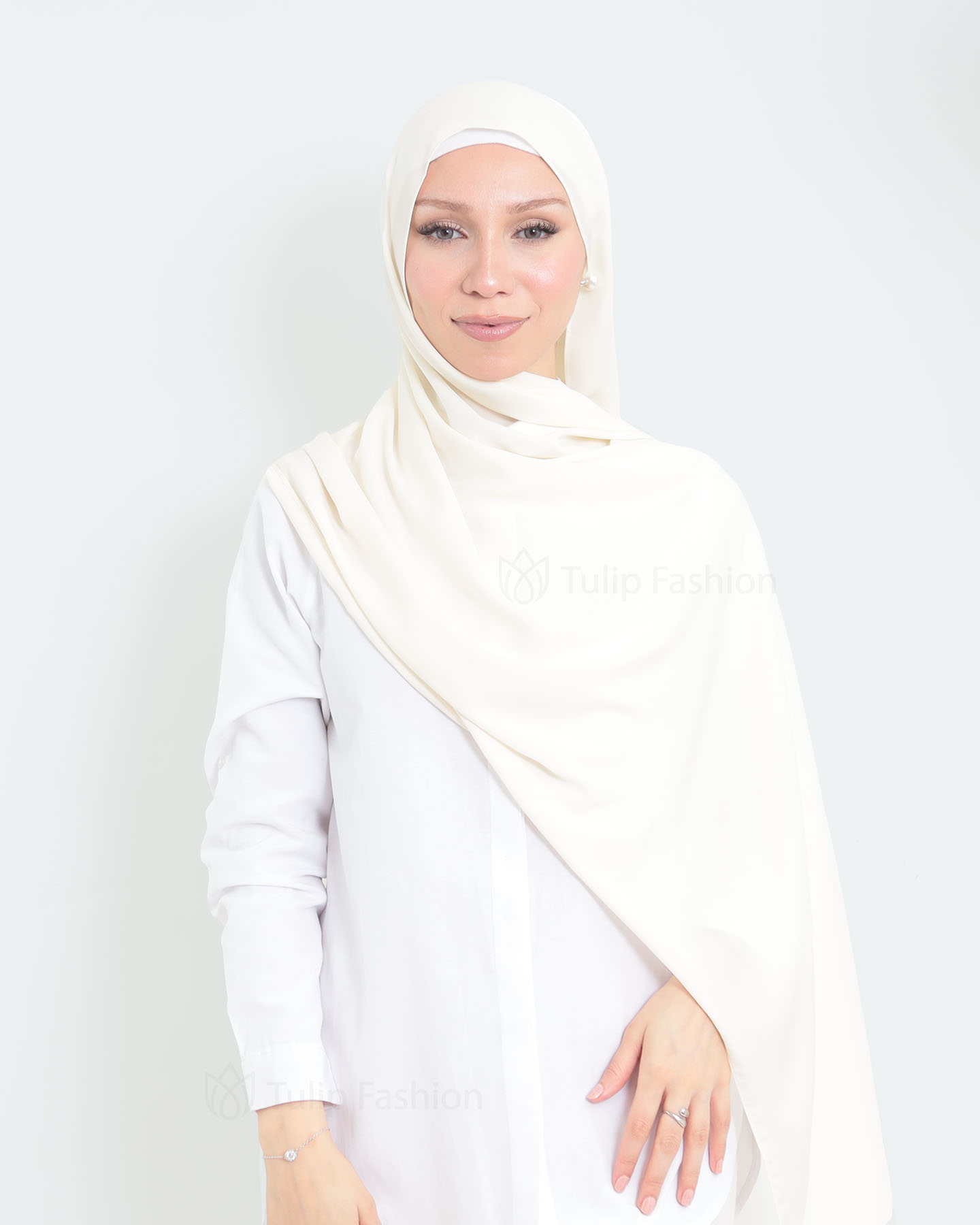 Hijab - Medina Lyx Chiffon - Off-White