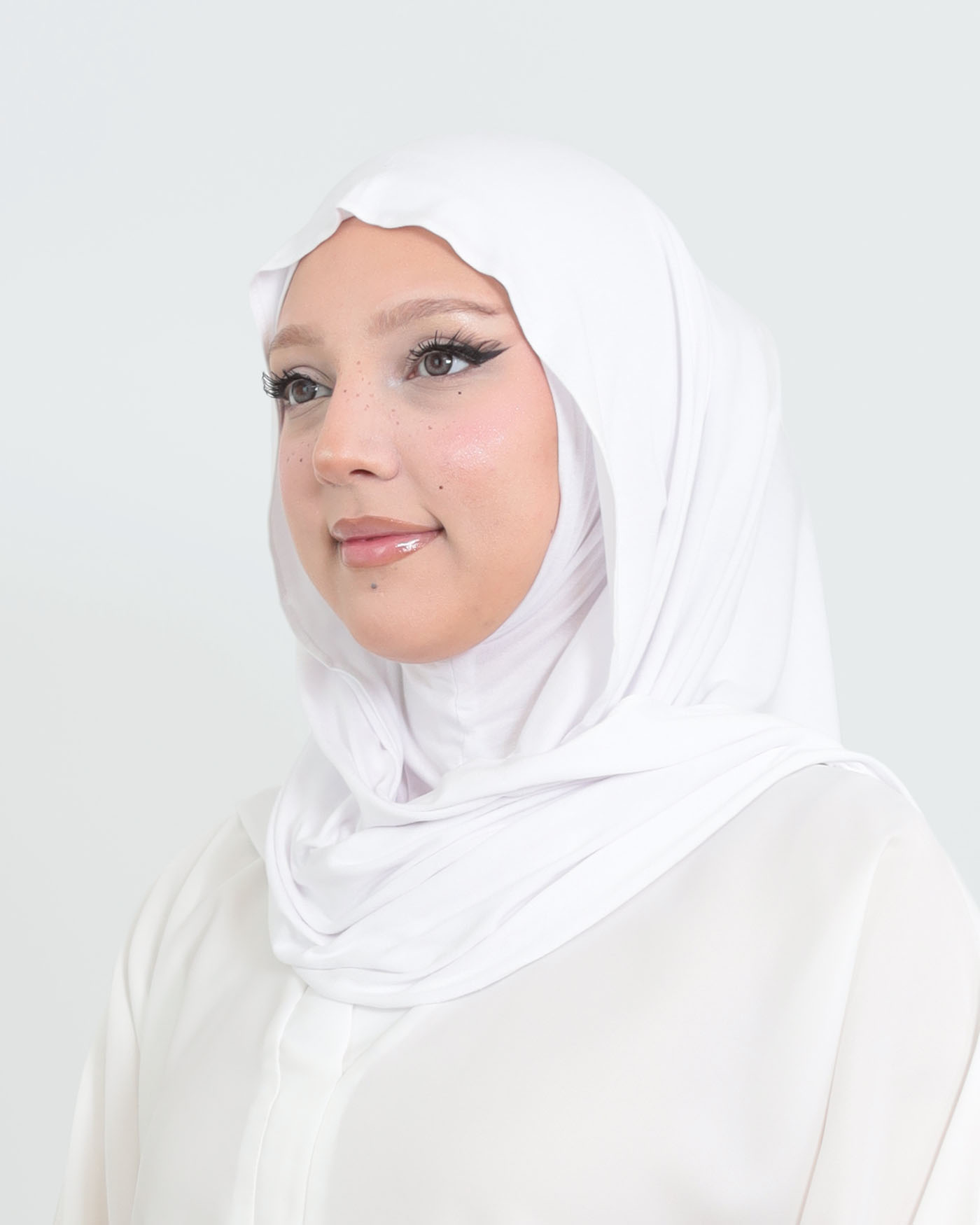 Hijab - Instant Jersey med Ninja Undersjal - Vit
