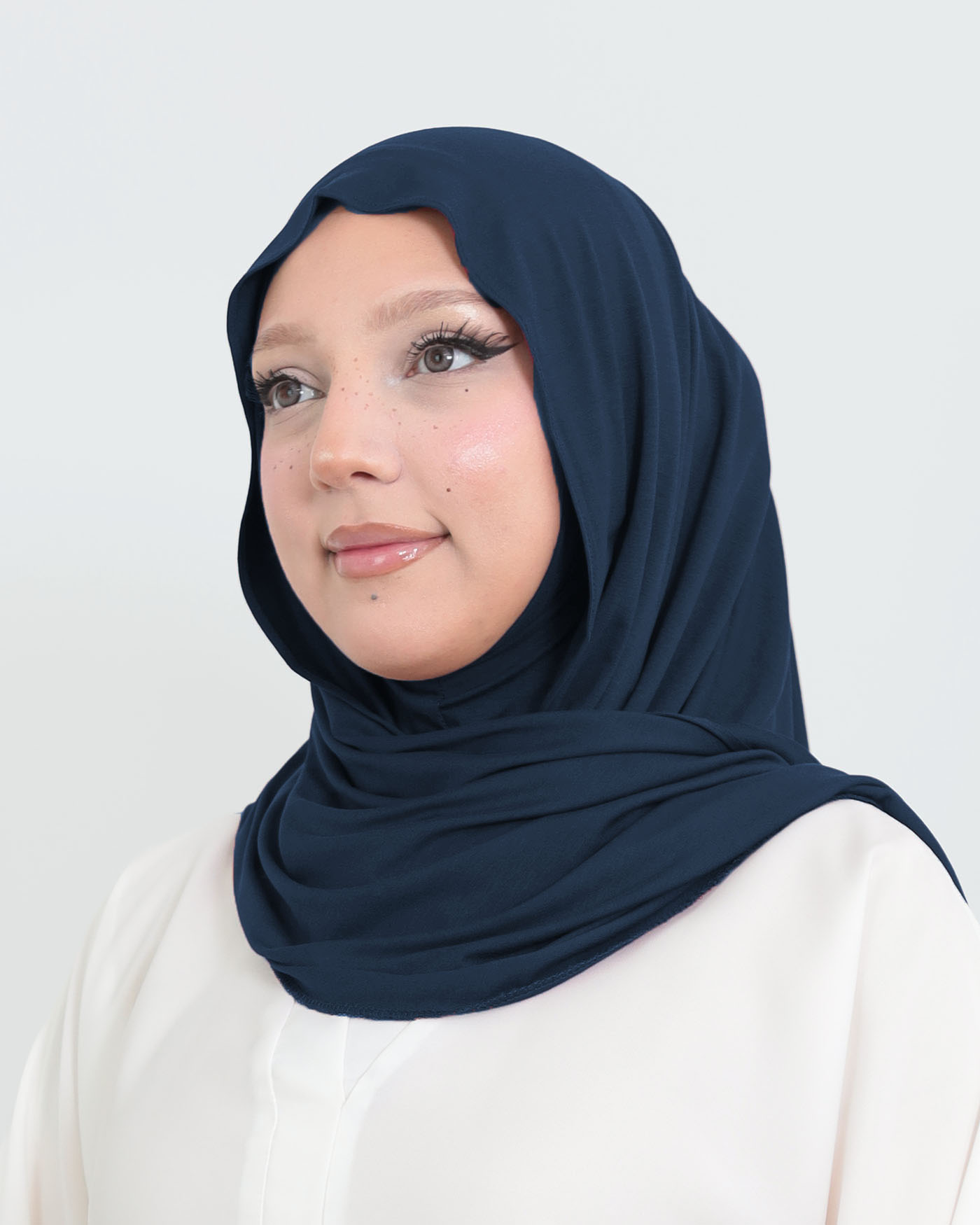 Hijab - Instant Jersey med Ninja Undersjal - Midnattsblå