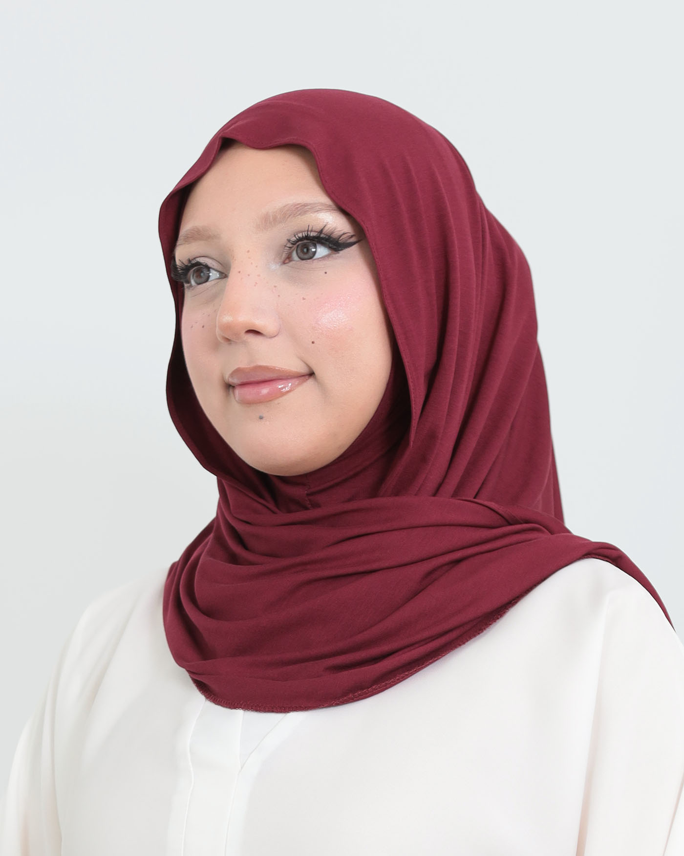 Hijab - Instant Jersey med Ninja Undersjal - Maroon