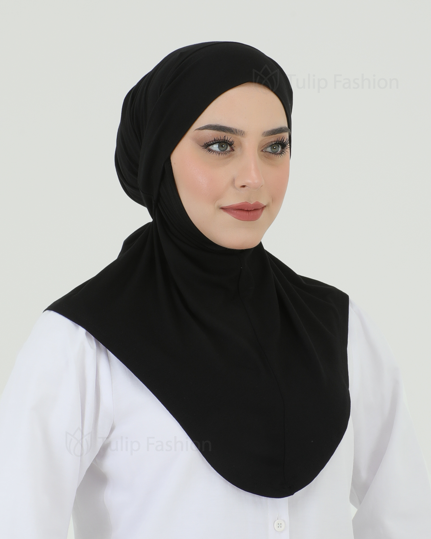Hijab - Instant Jersey med band - Svart