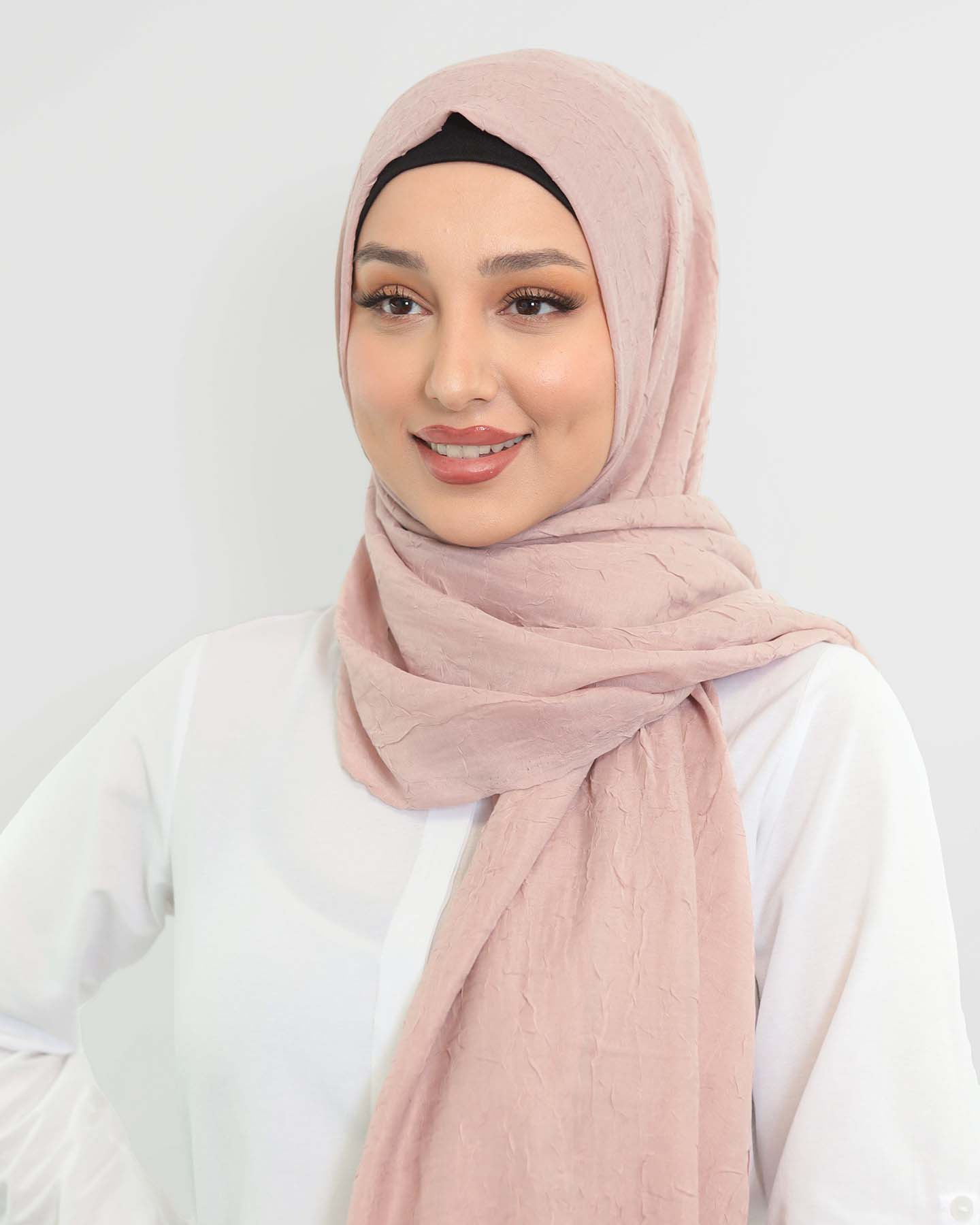 Hijab - Crinkle Woven - Light pink