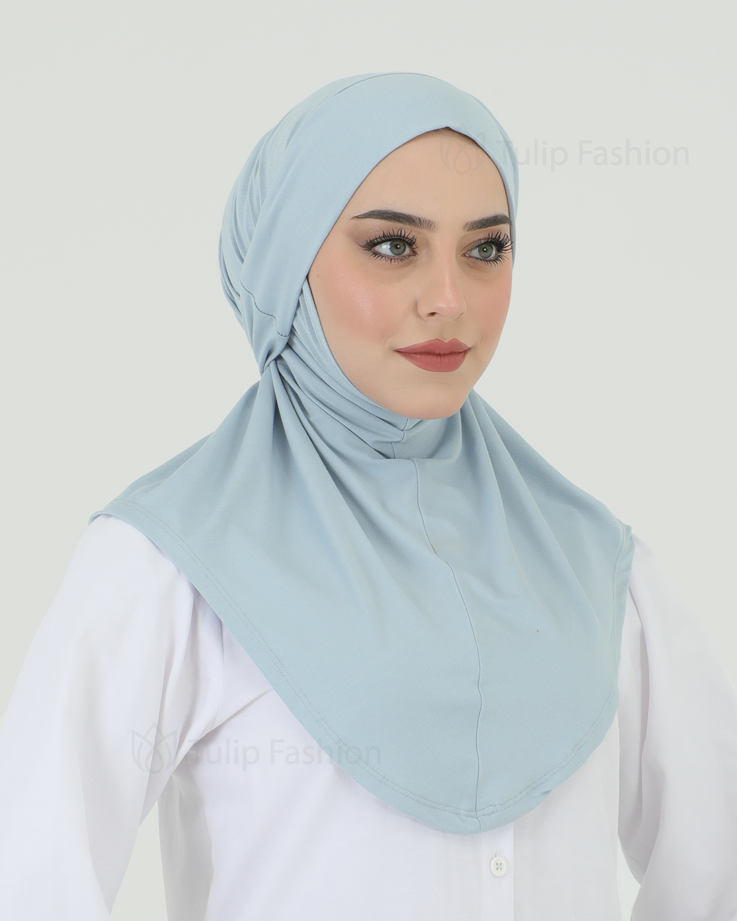 Hijab - Instant Jersey med band - Blå