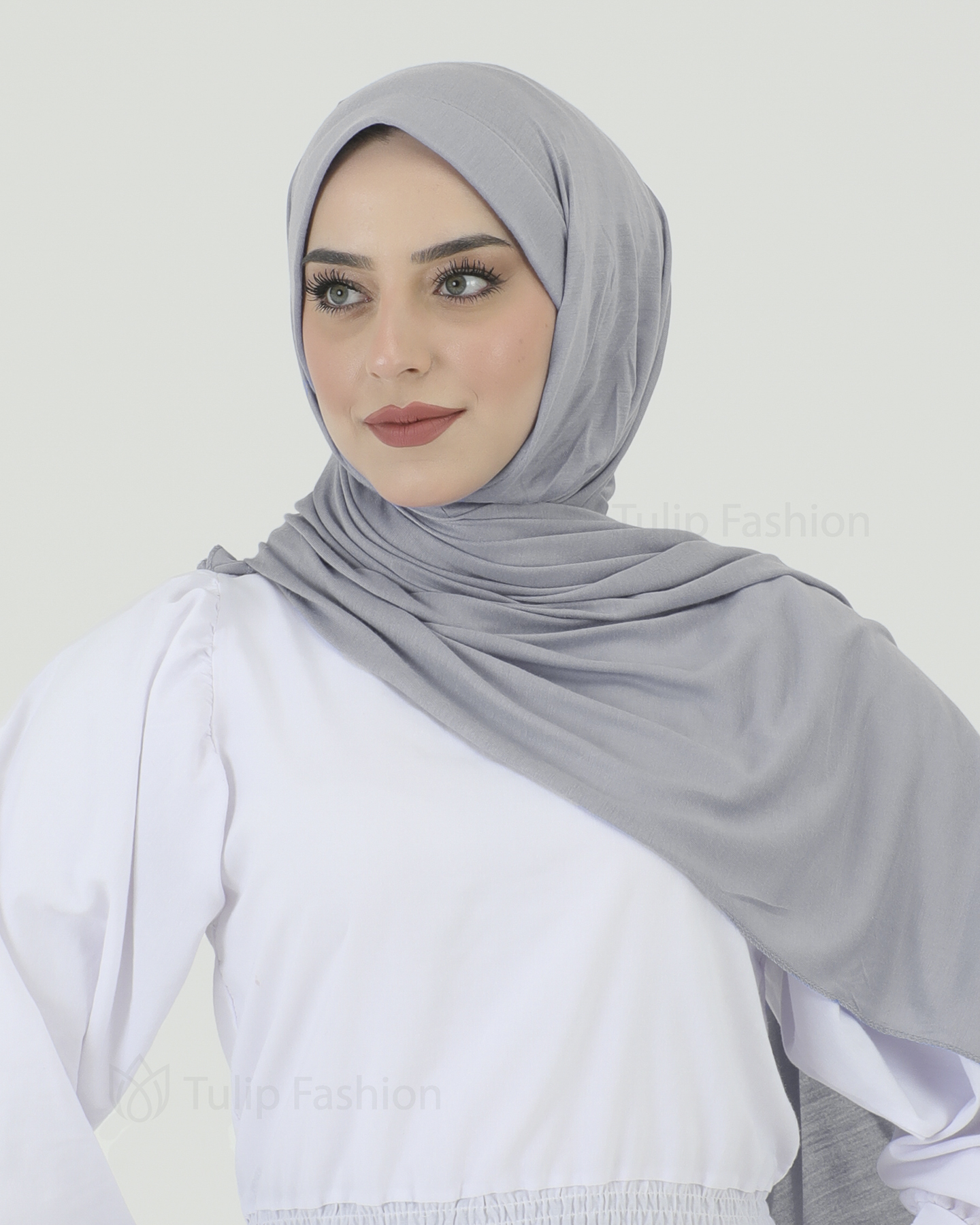 Hijab - Instant Jersey - Ljusgrå