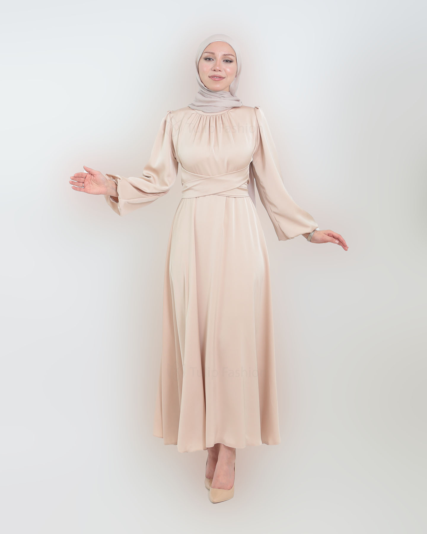 Festklänning - Beige