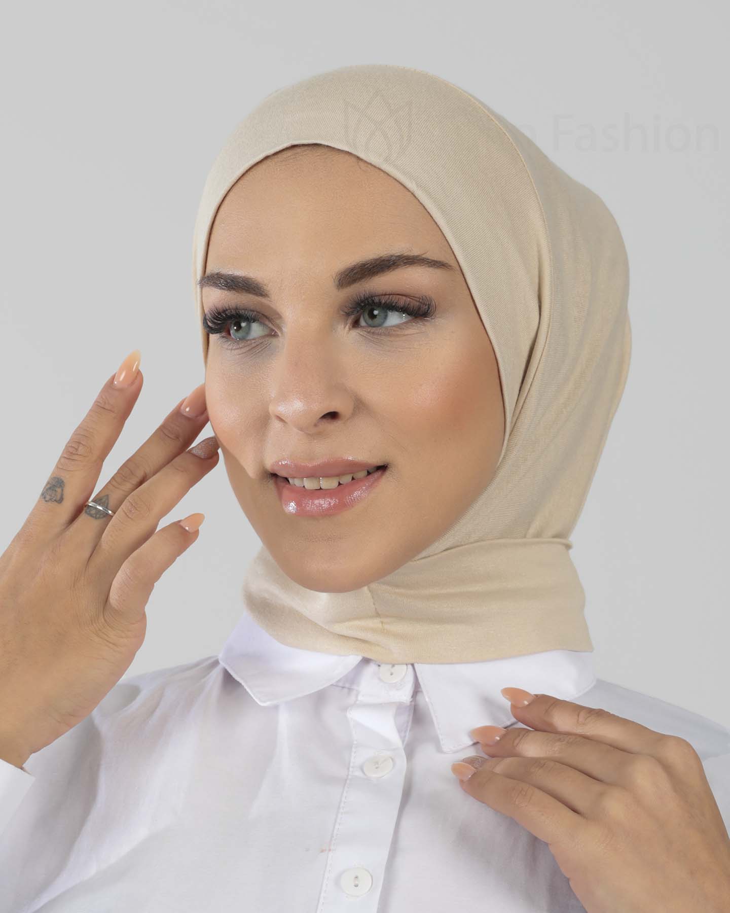 Hijab - Al Amira Instant Jersey - Ljusbeige