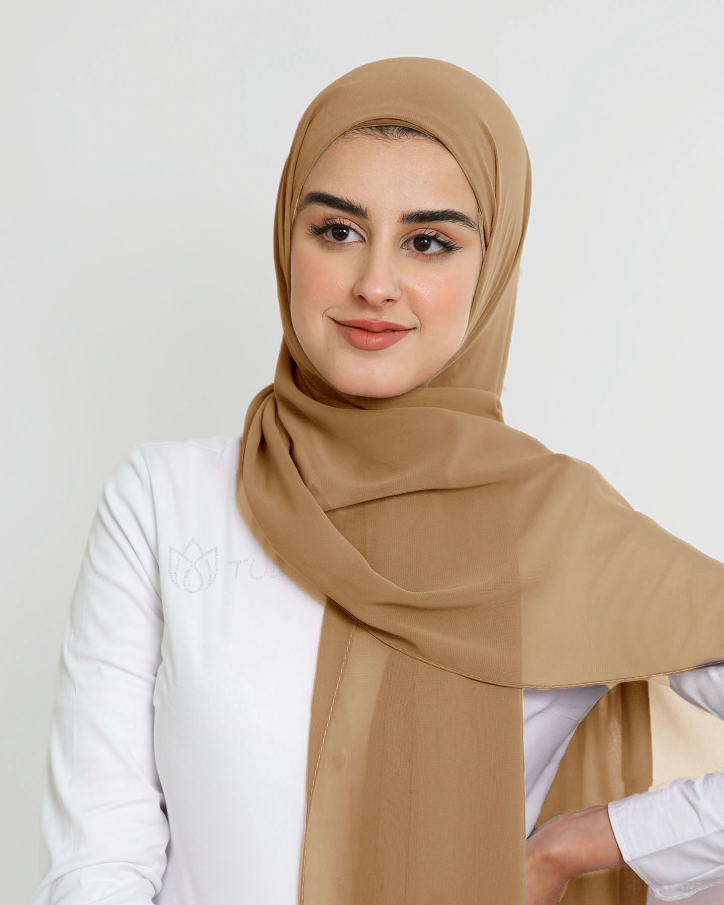 Hijab - Instant Chiffon Med Cap - Kakao Brun
