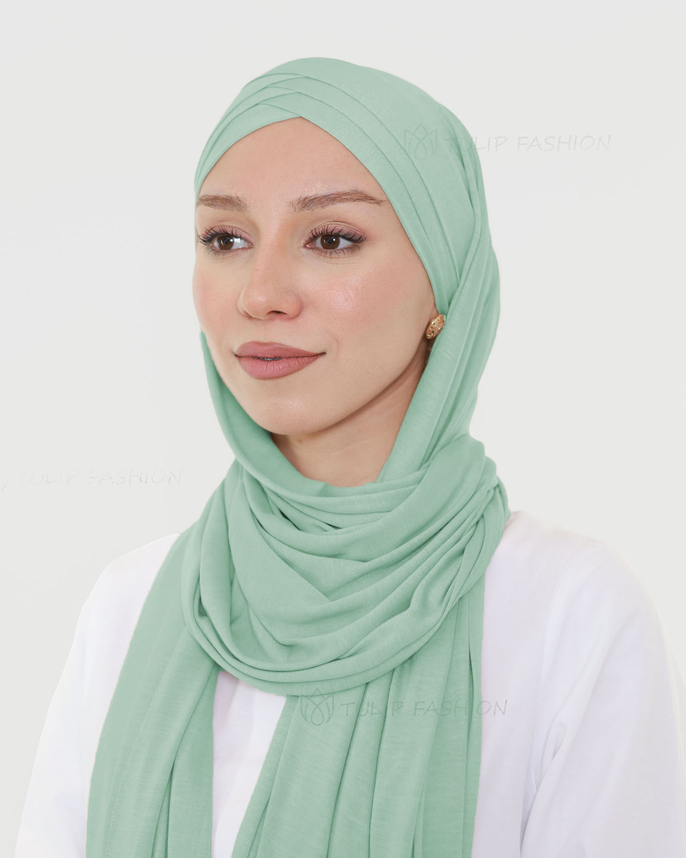 Hijab - Instant Jersey Cross - Mintgrön