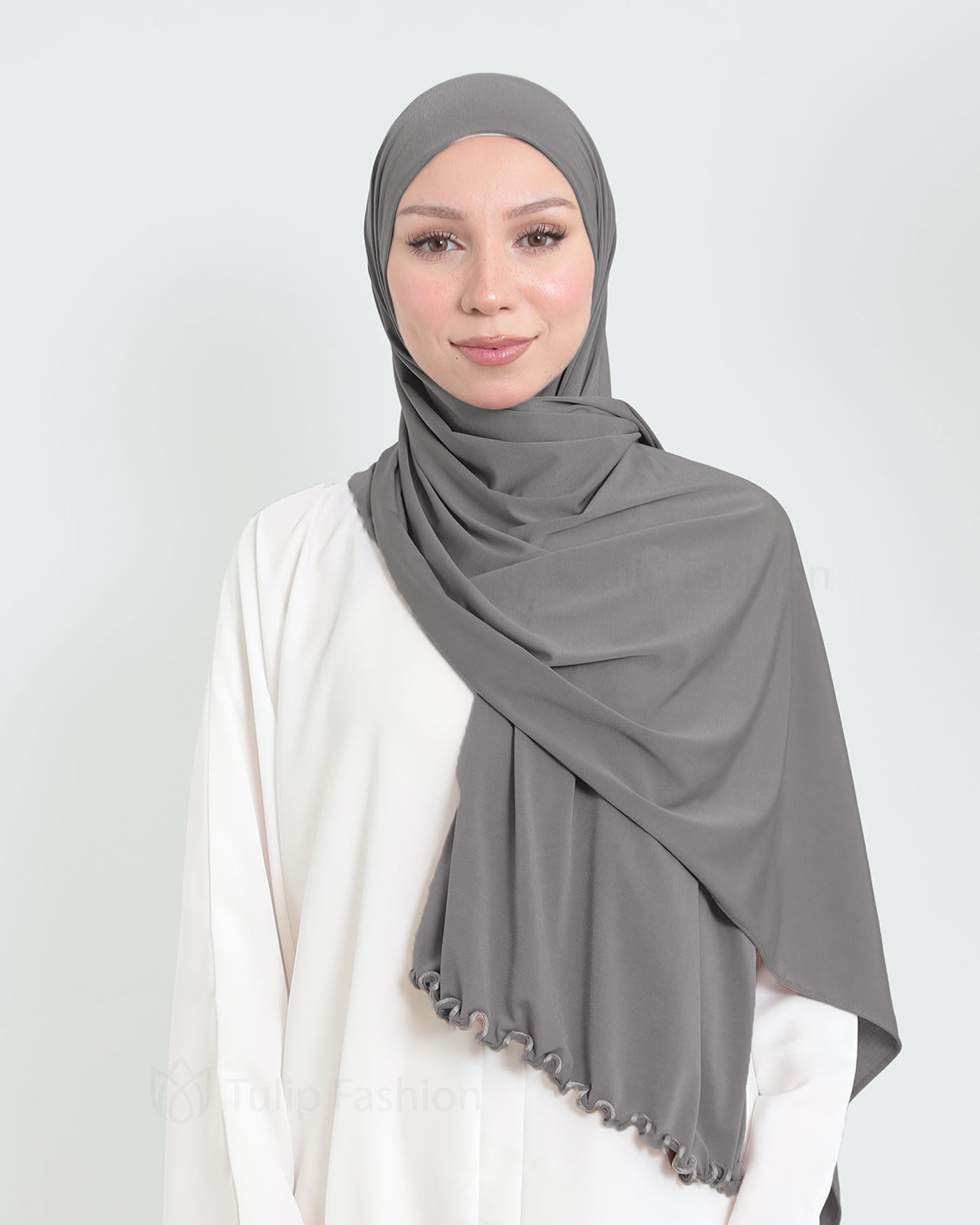 Hijab - Lycra - Medelgrå