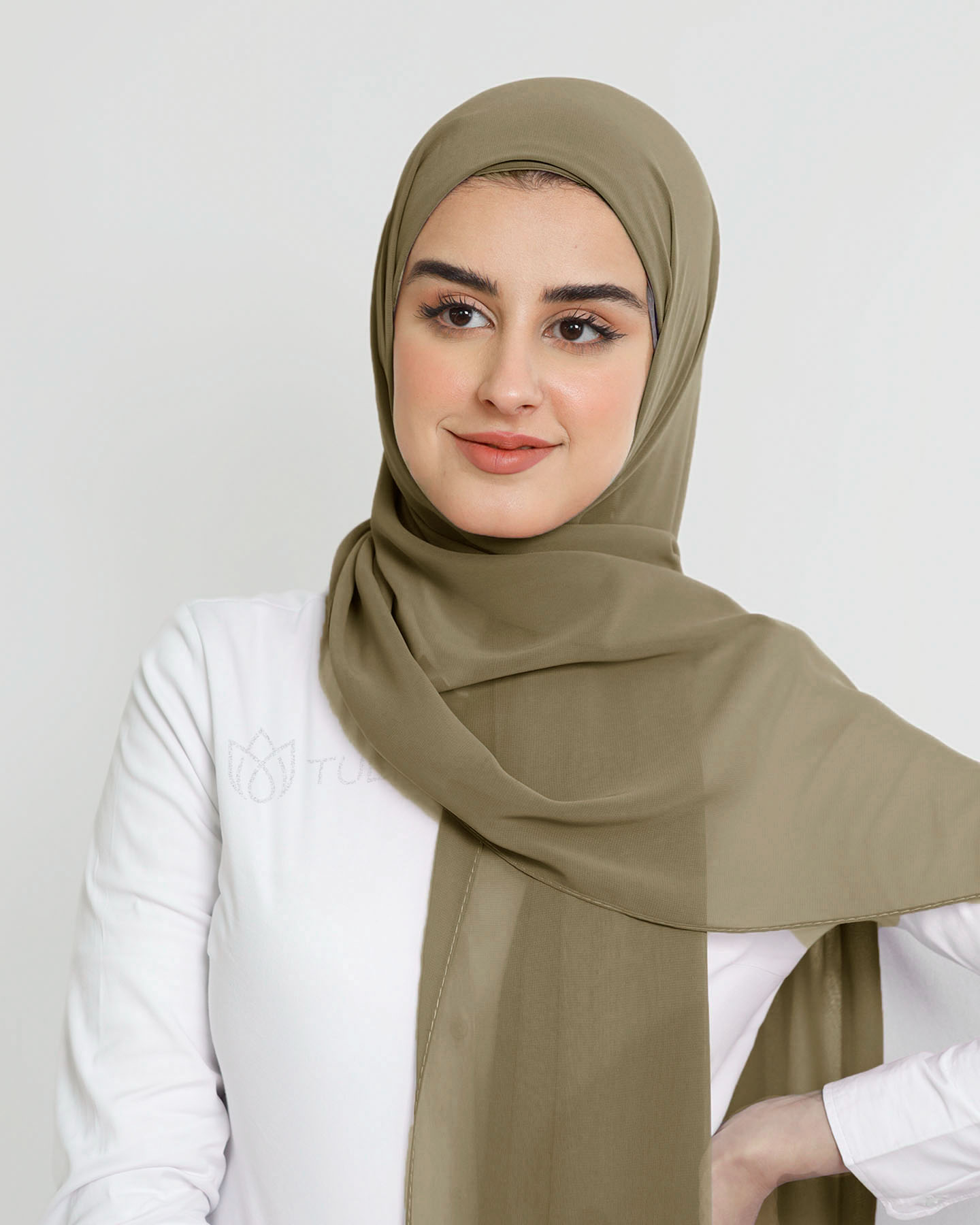 Hijab - Instant Chiffon Med Cap - Sepia
