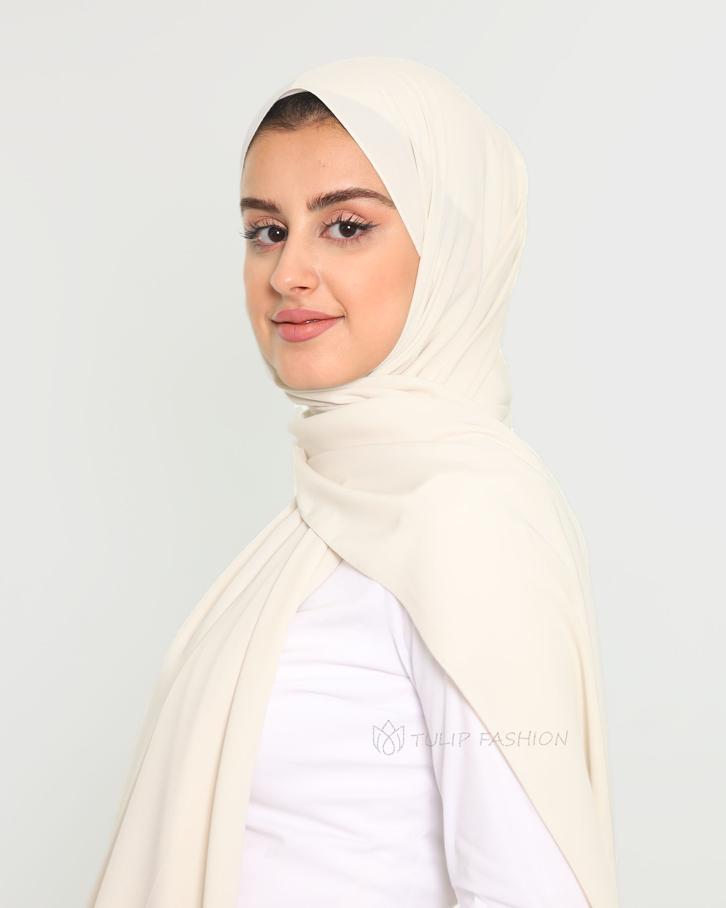Hijab - Medina Lyx Chiffon - Ljusbeige