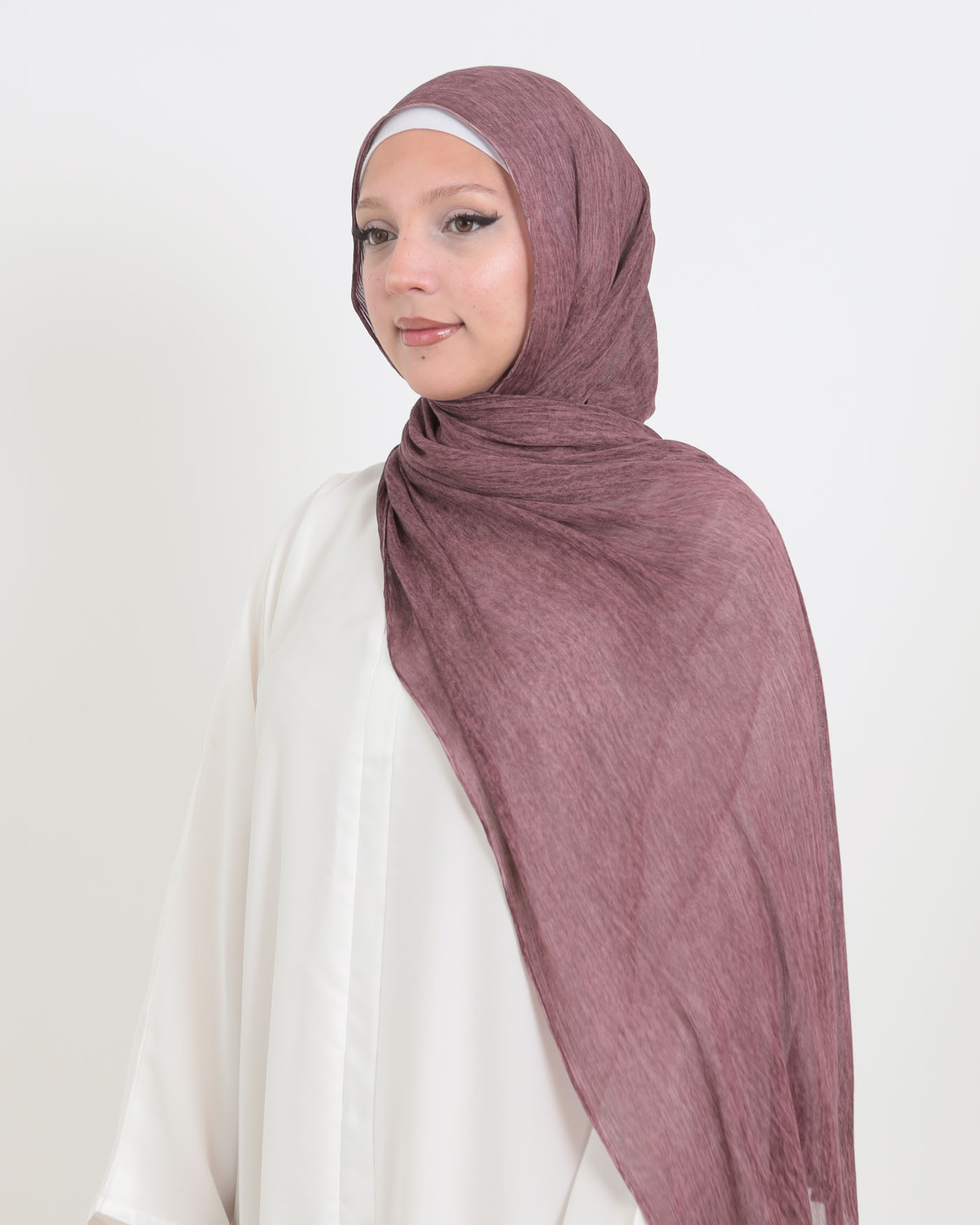 Hijab - Rayon Viskos - Vinröd