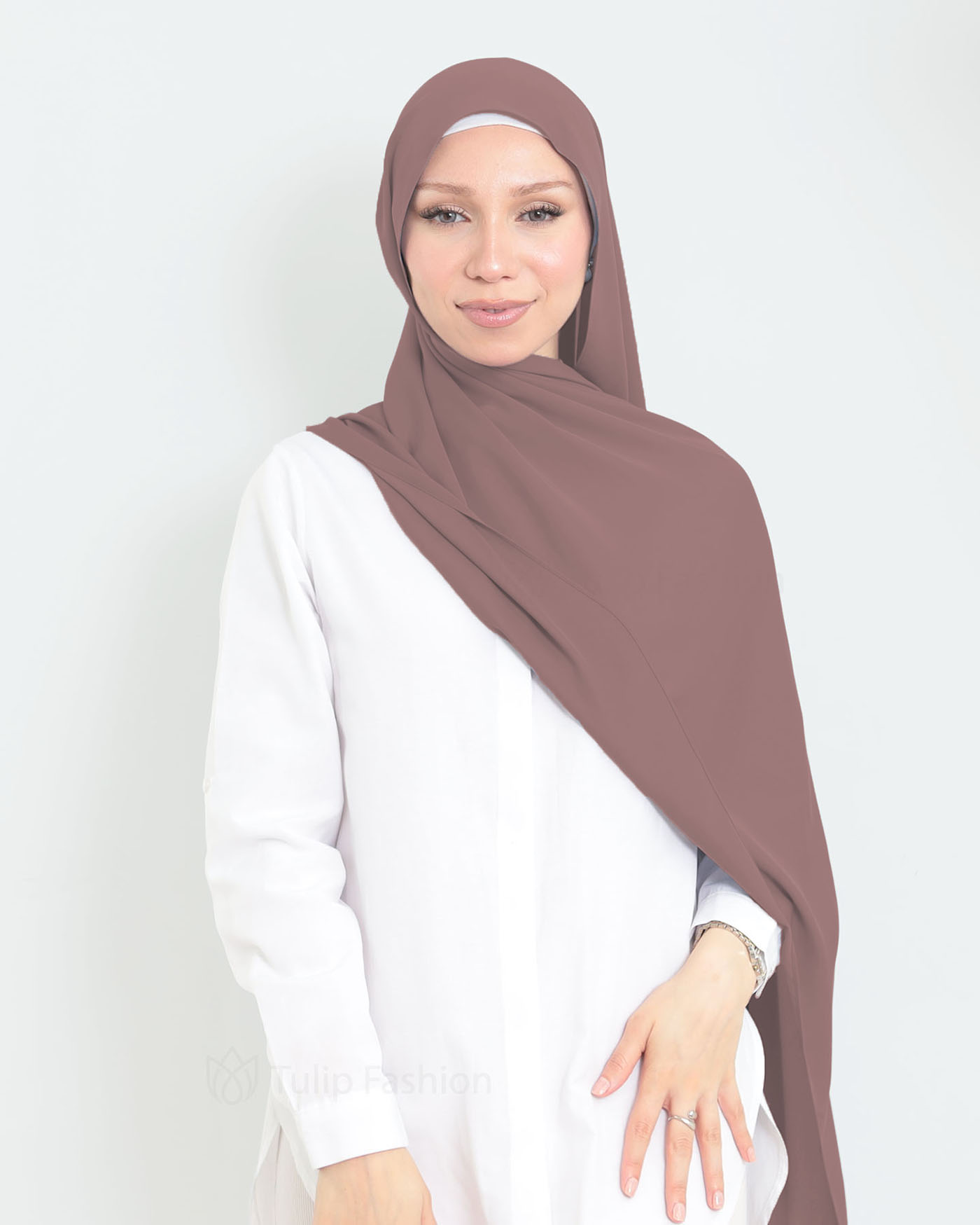 Hijab - Medina Lyx Chiffon - Djup Mauve