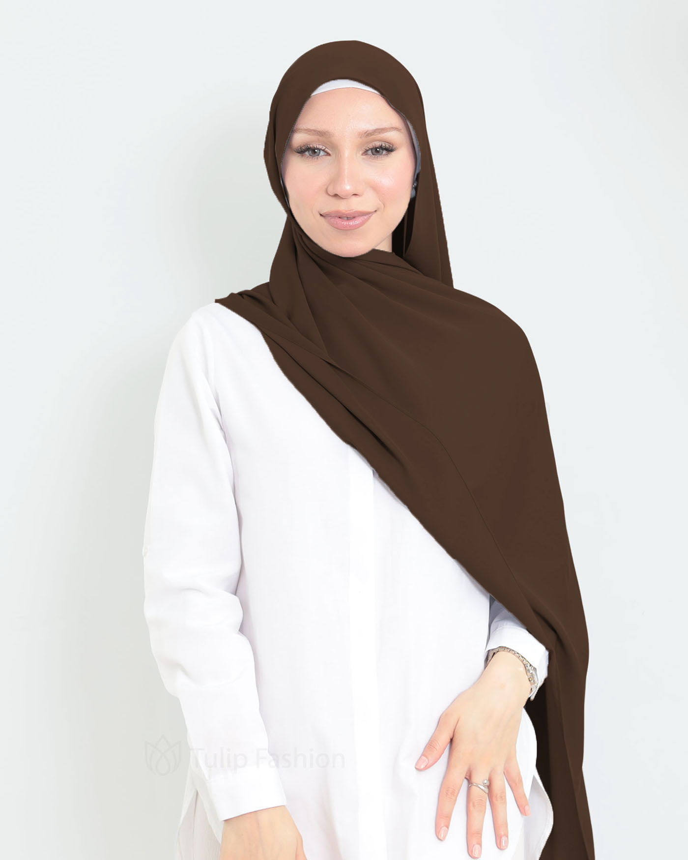 Hijab - Medina Lyx Chiffon - Brun
