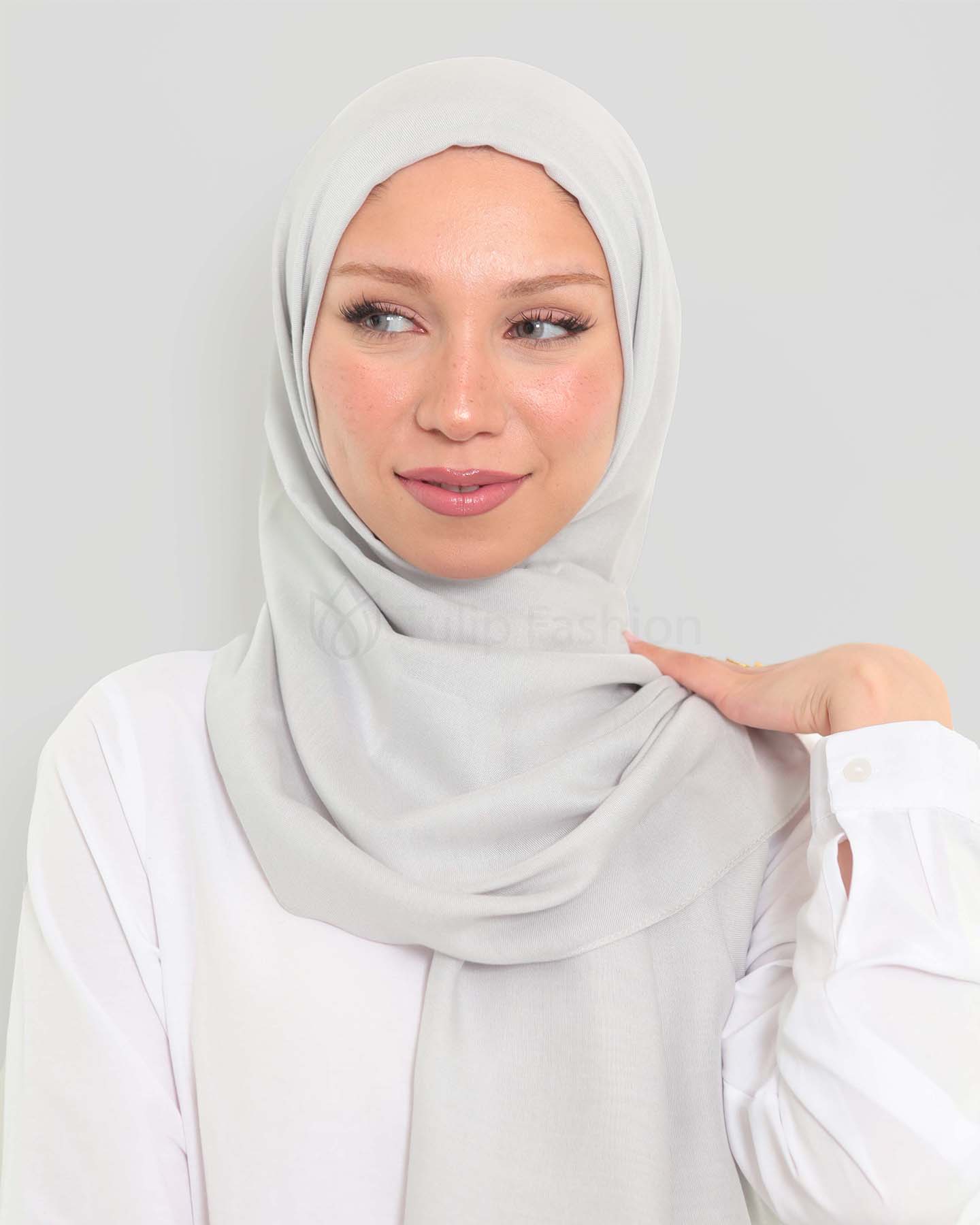 Hijab - Modal - Ljusgrå