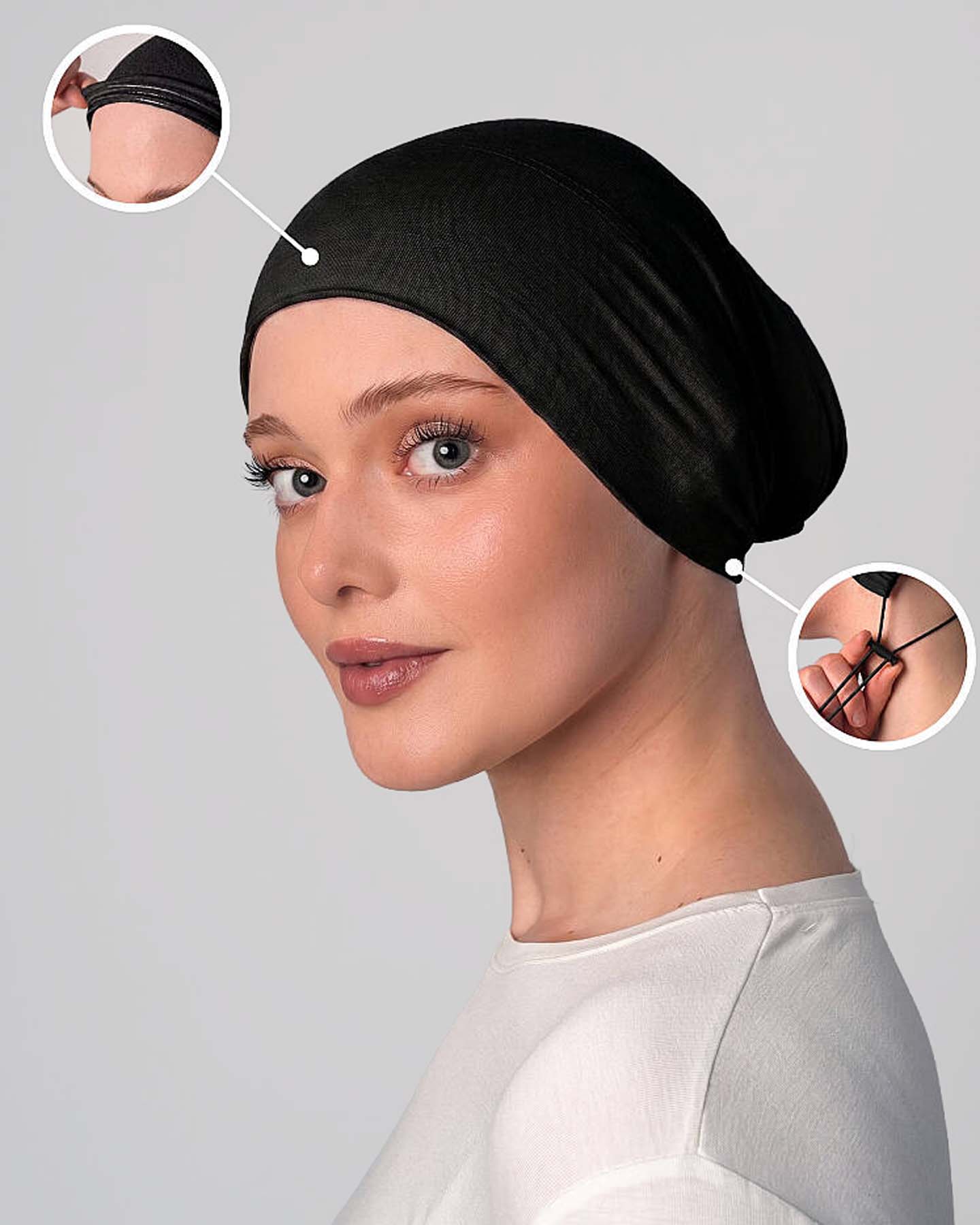 Cap - Adjustable with Anti-Slip Grip - Black