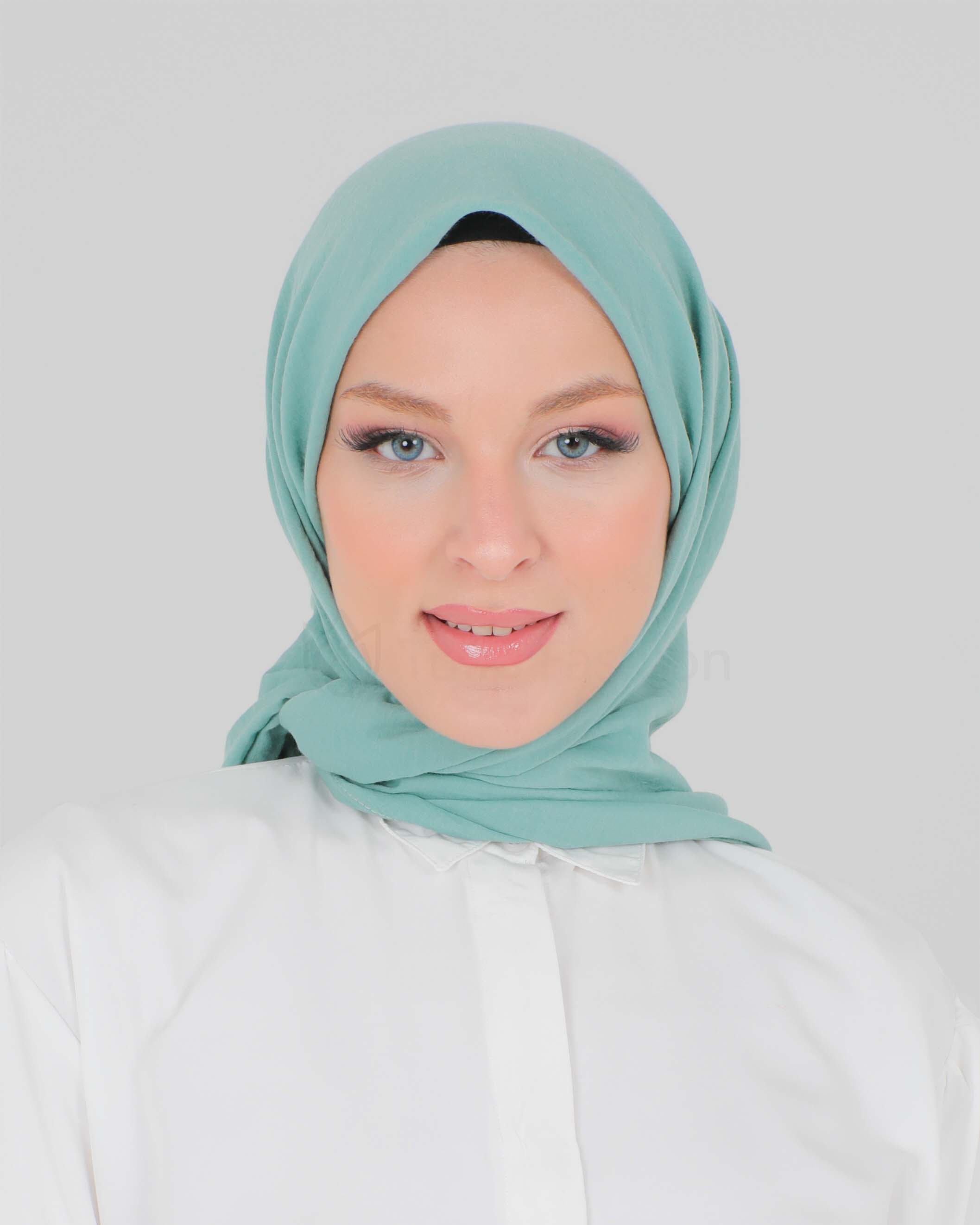 Hijab - Square cotton roma - Pistachgrön