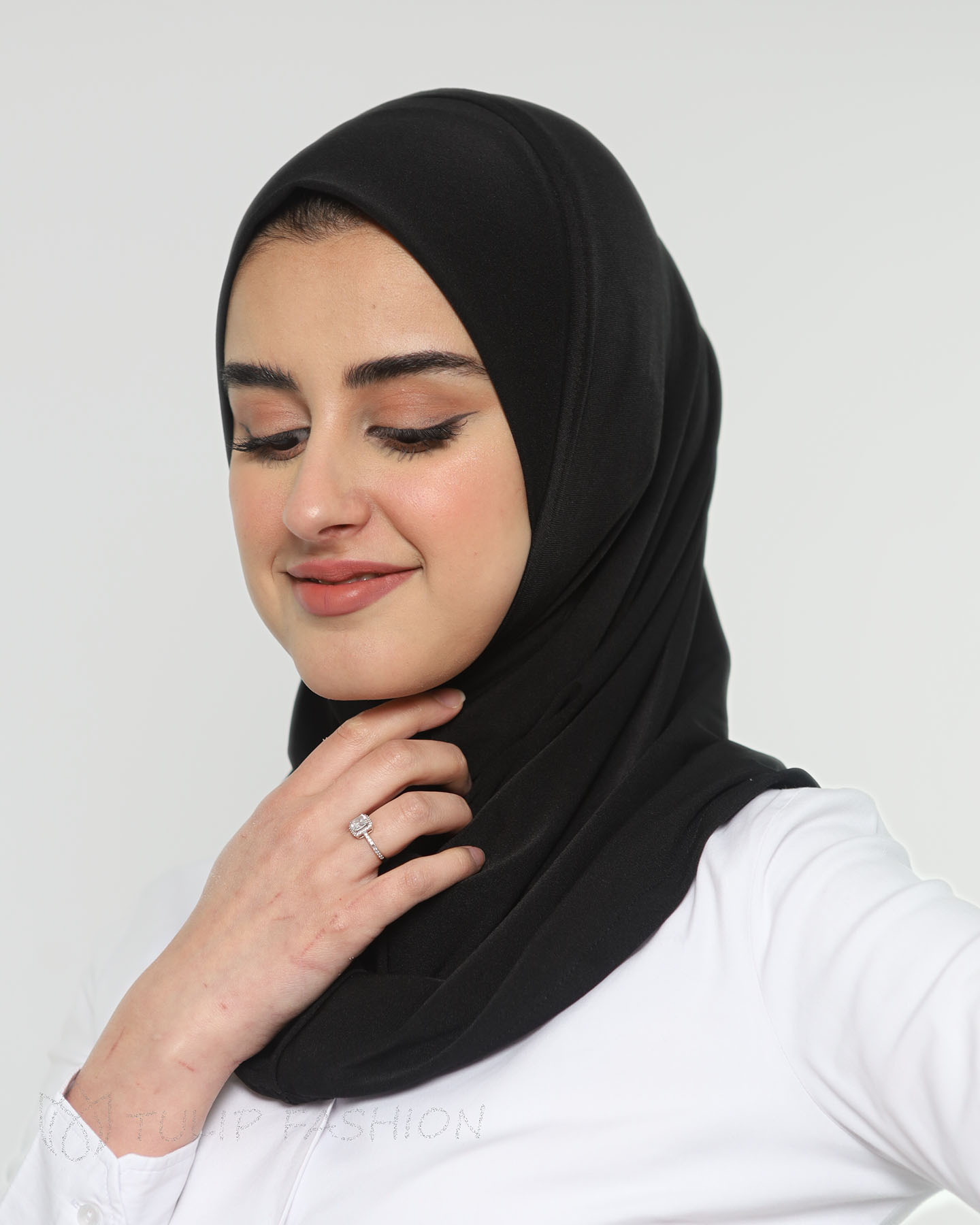 Hijab - Al Amira Lycra - En del - Svart
