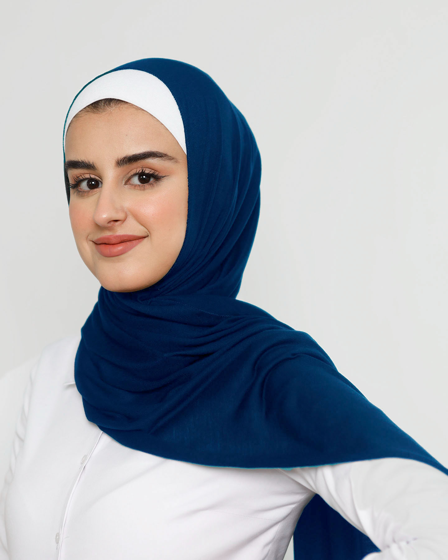 Hijab - Stretch Jersey - Midnattsblå