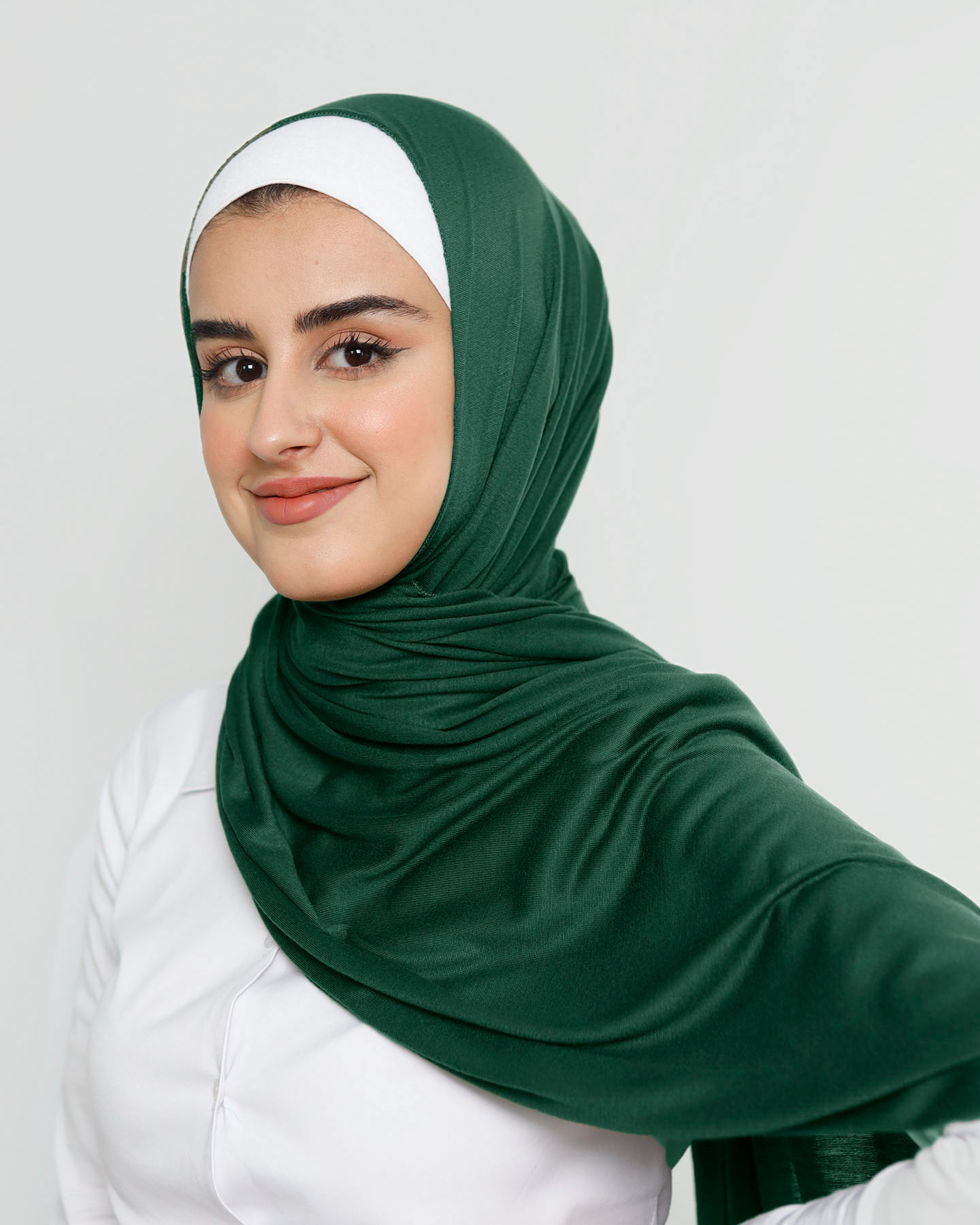 Hijab - Stretch Jersey - Mörkgrön