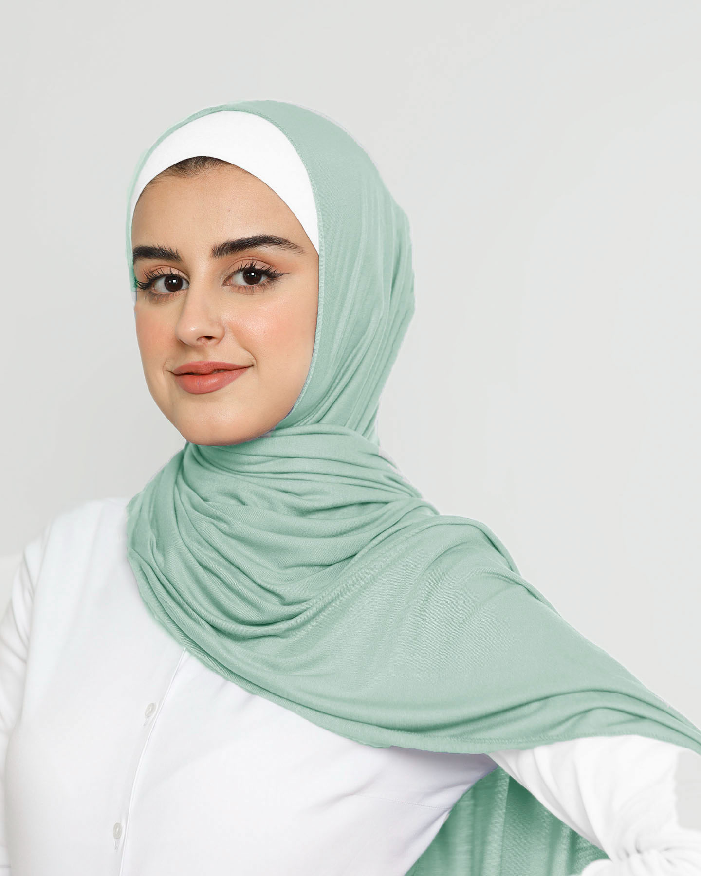 Hijab - Stretch Jersey - Mintgrön