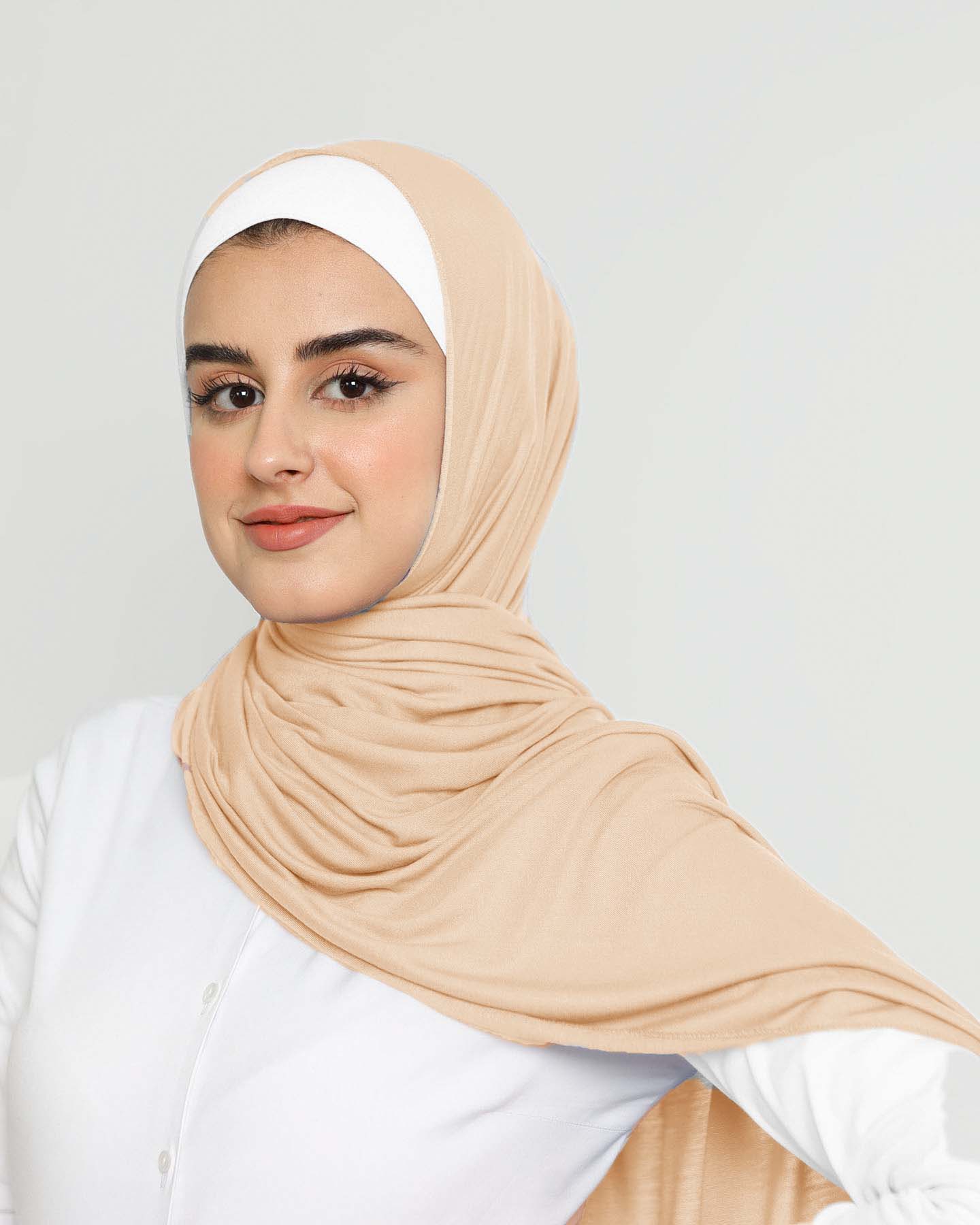 Hijab - Stretch Jersey - Aprikos