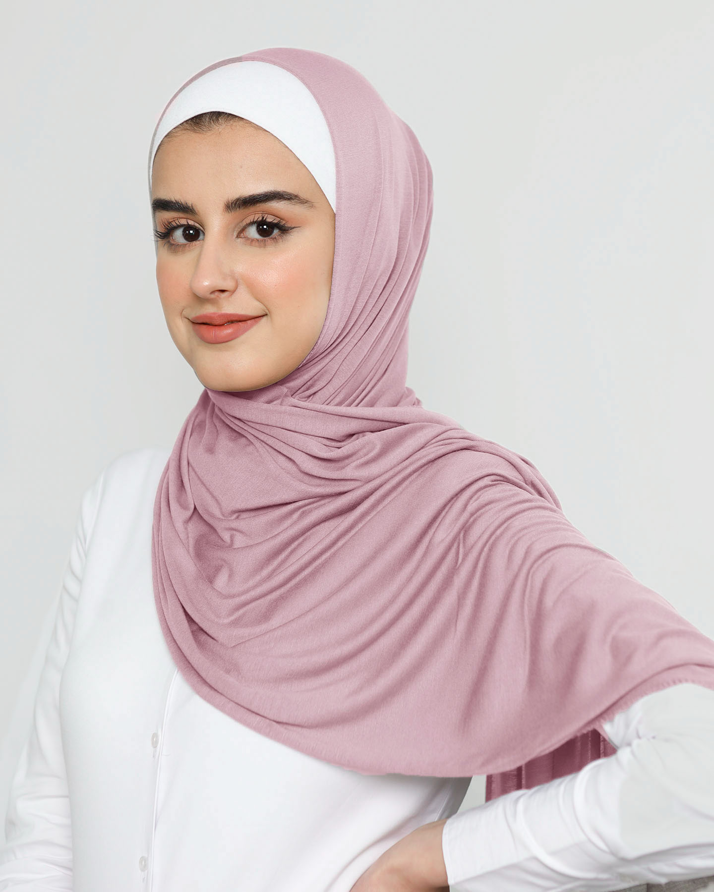 Hijab - Stretch Jersey - Ljusrosa