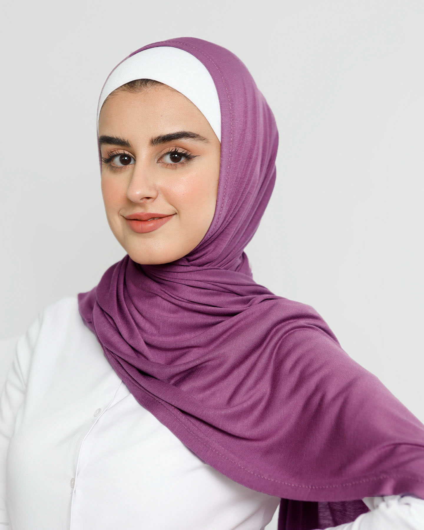 Hijab - Stretch Jersey - Mörk Mauve