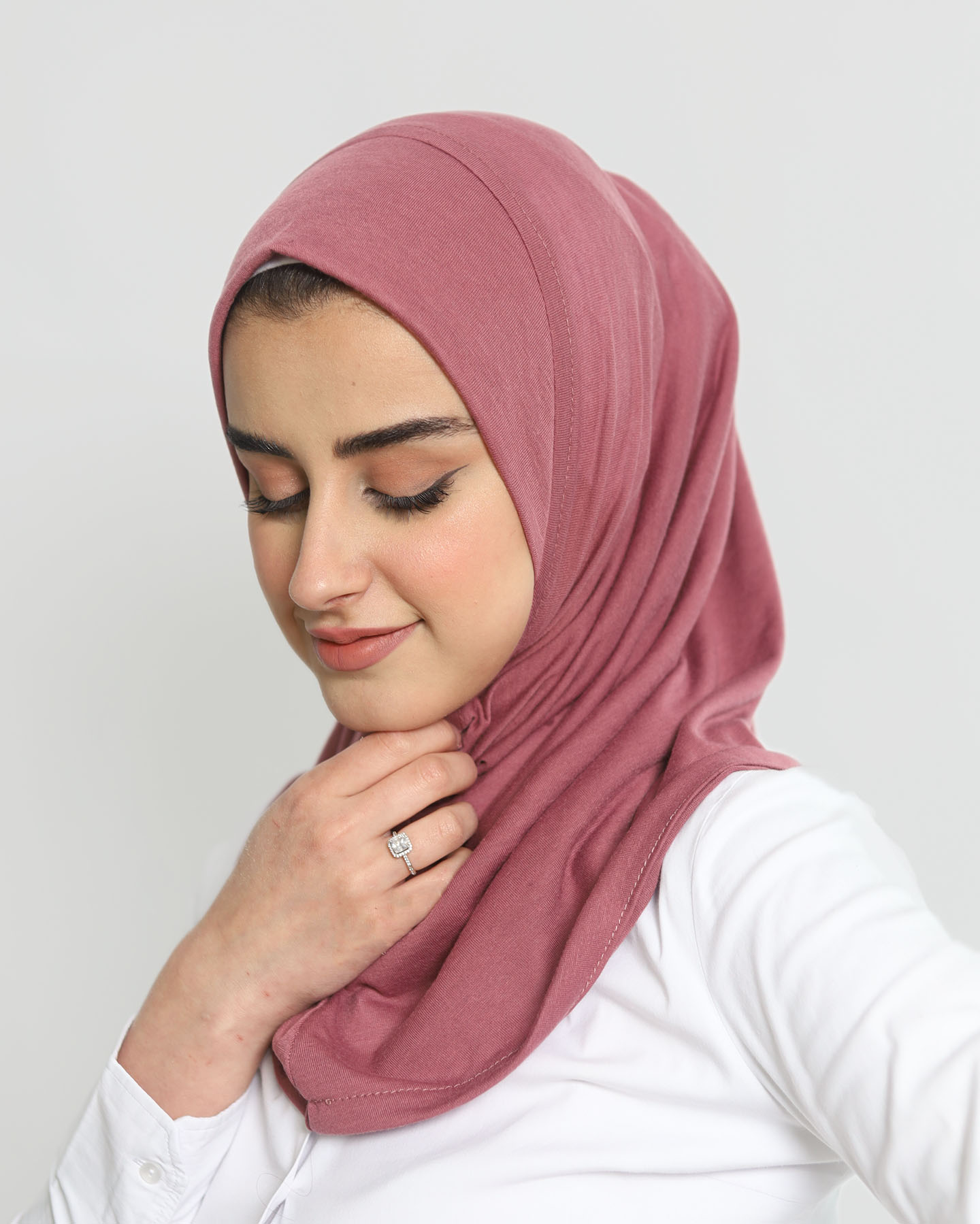 Hijab - Al Amira - En del - Djup Mauve