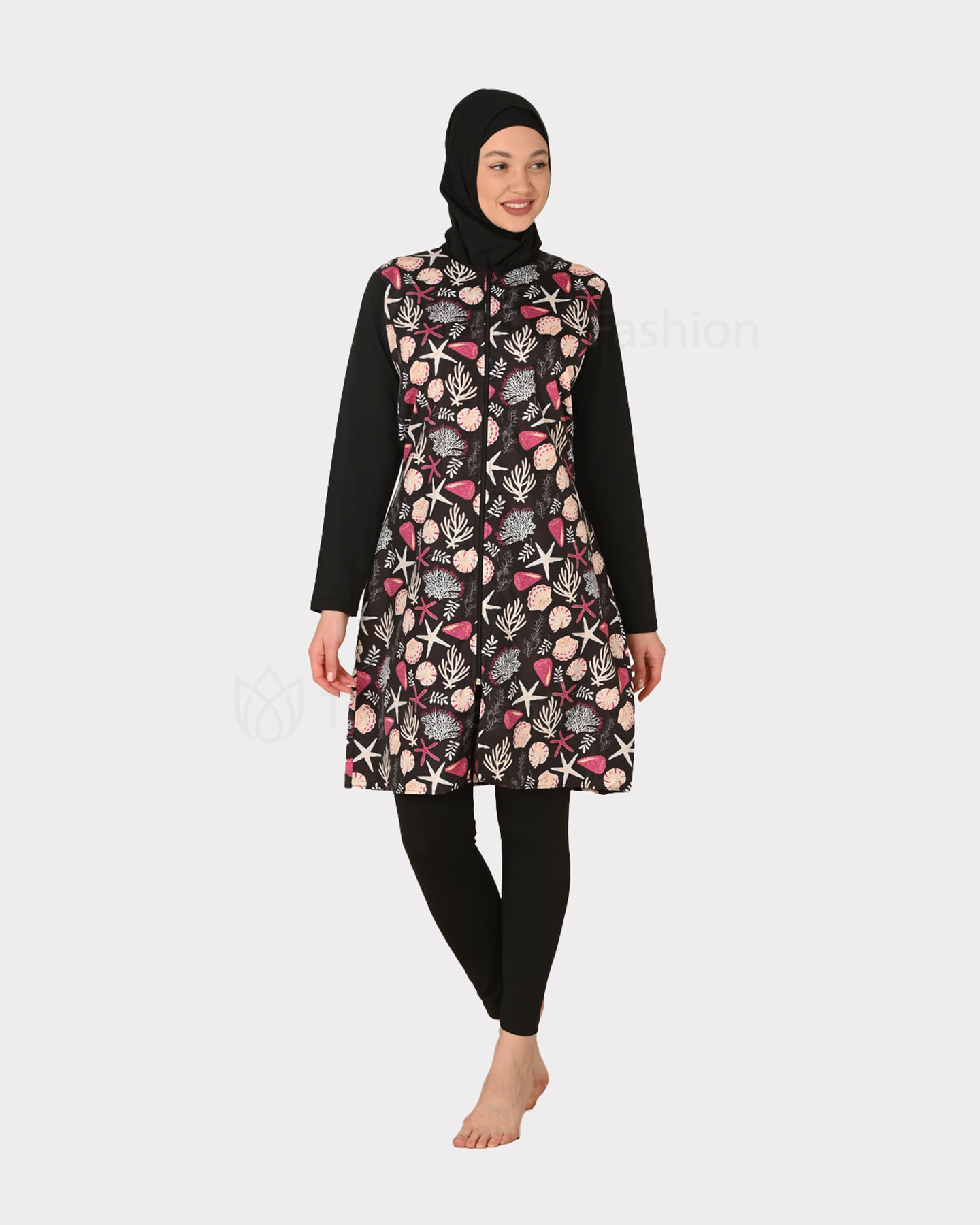 Muslimsk baddräkt med hijab - Gul