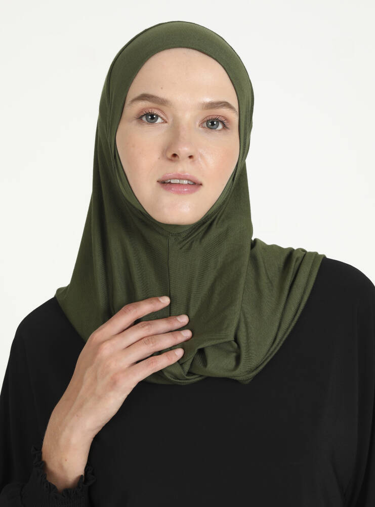 Hijab - Instant Square Jersey - Olivgrön