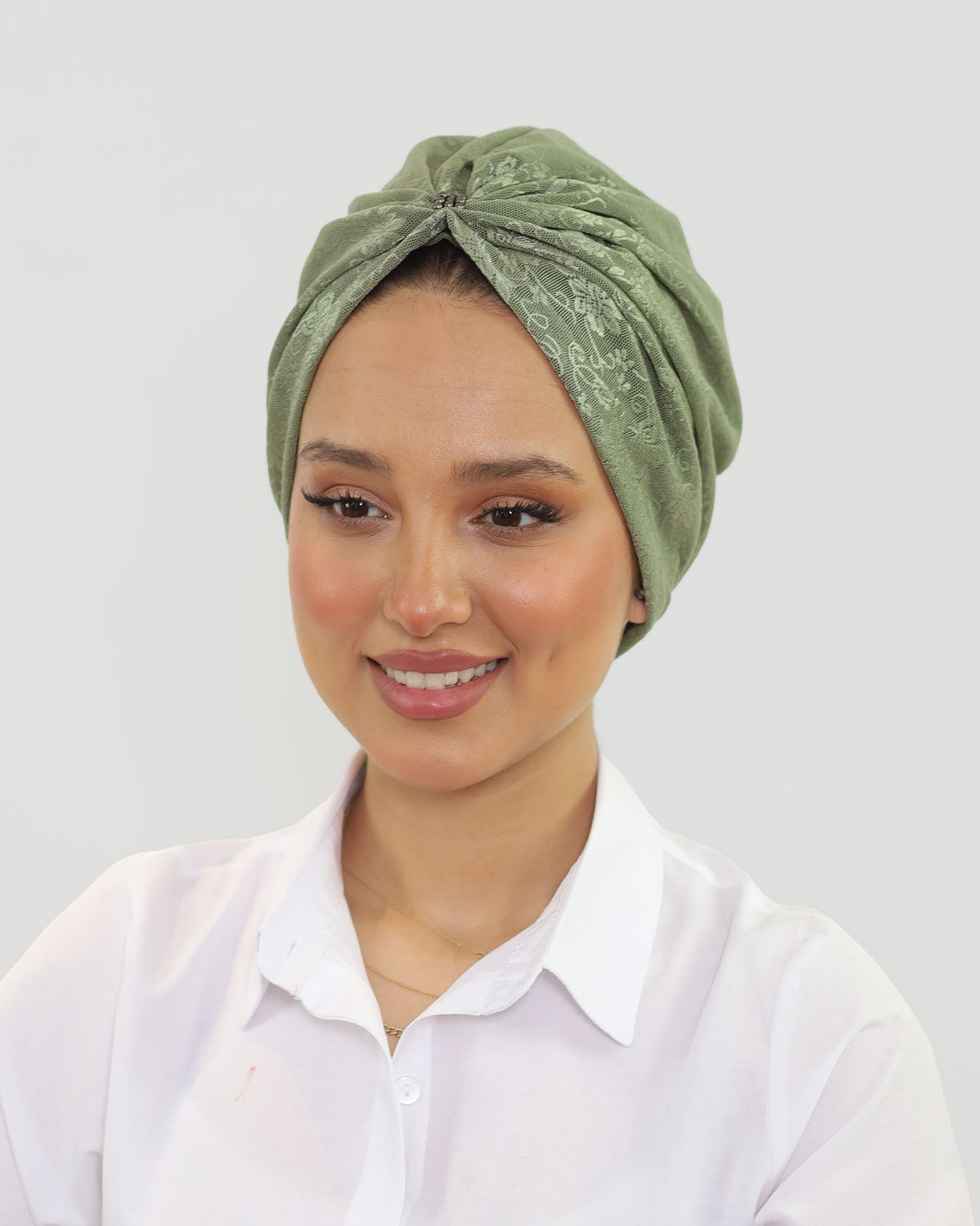 Turban - Lusia - Olivgrön