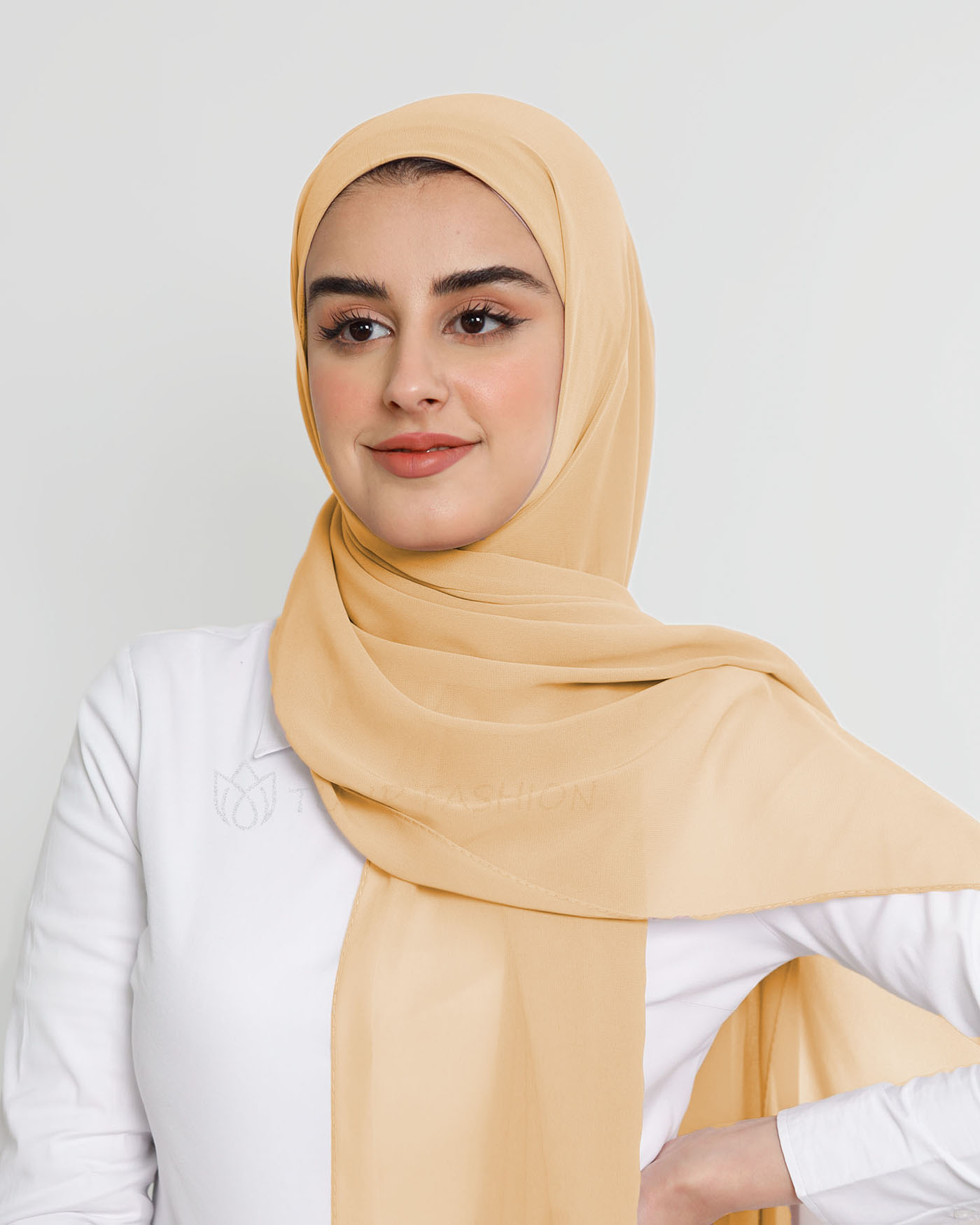 Hijab - Instant Chiffon Med Cap - Persika