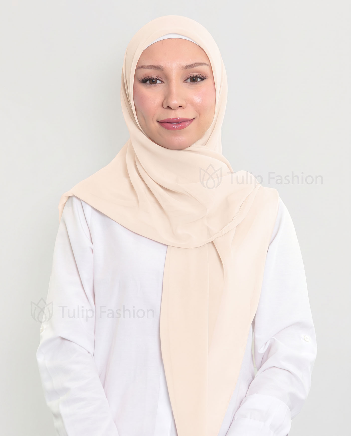 Hijab - Square Chiffon 120 cm - Persika