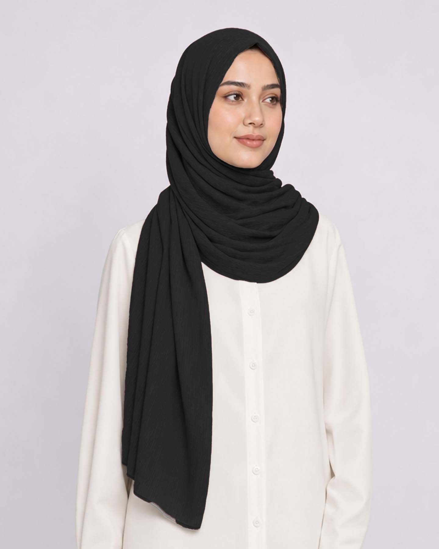 Hijab - instant lycra mottled - Black