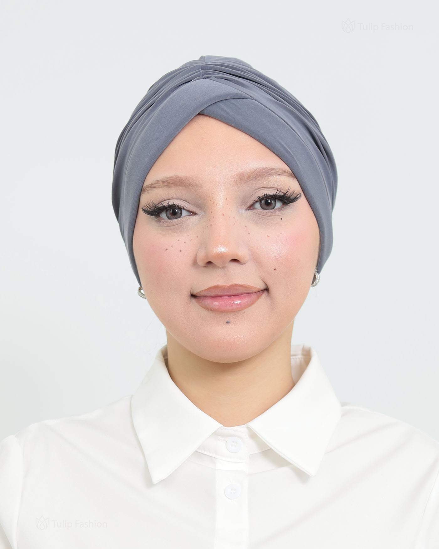 Turban - Stefana - Mörkgrå