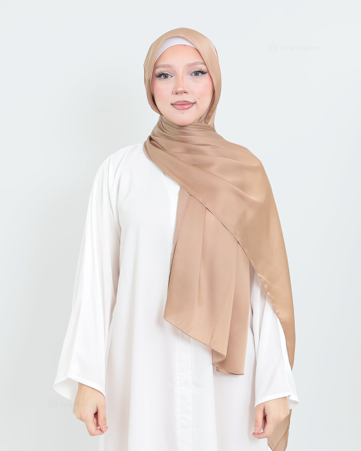 Hijab - Sonia - Karamell Brun