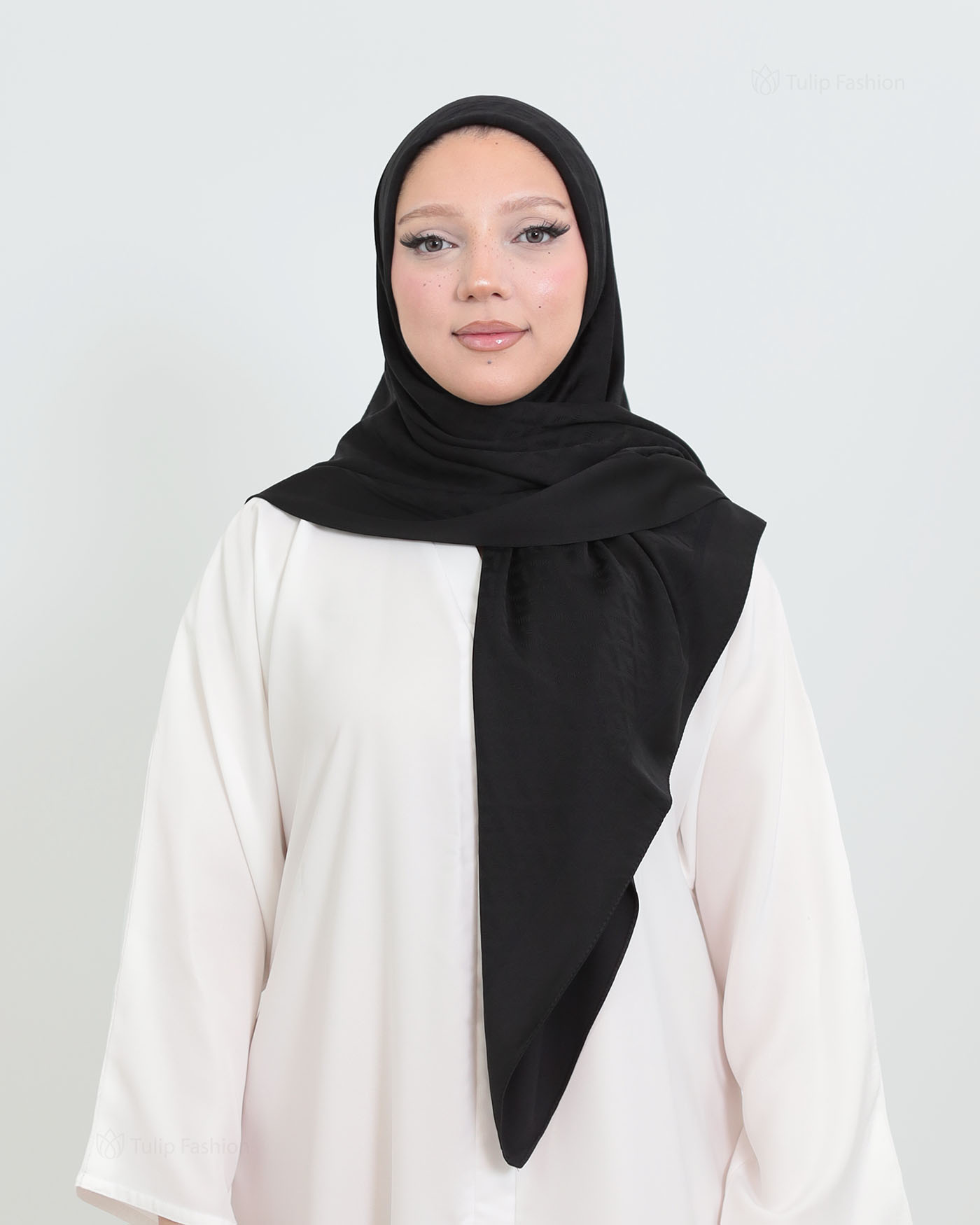 Hijab - Square Viskon 120 cm - Svart