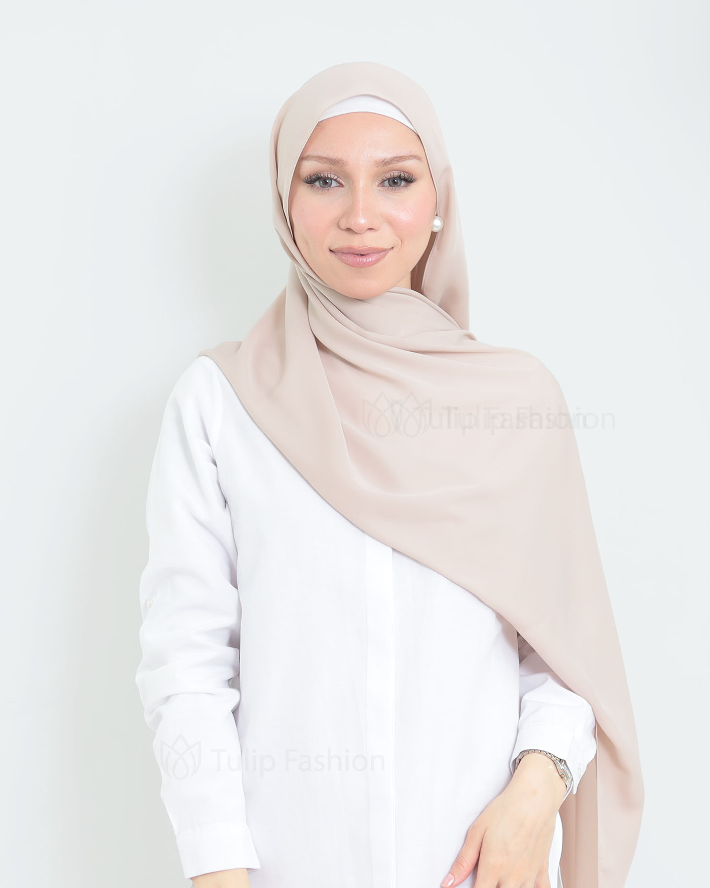 Hijab - Medina Lyx Chiffon - Pärlvit