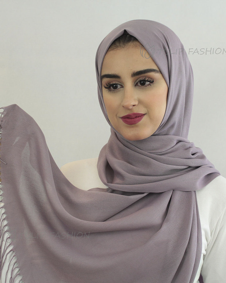 Hijab - Pashmina - Mörk Mauve