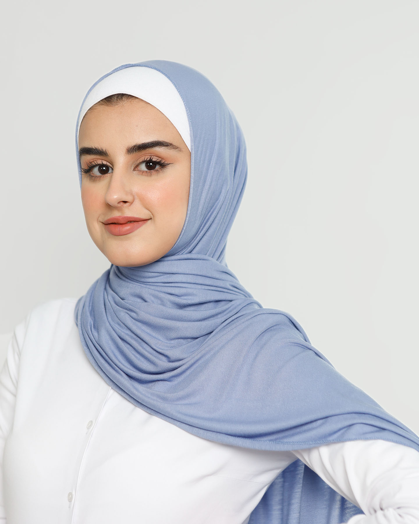 Hijab - Stretch Jersey - Himmelsblå