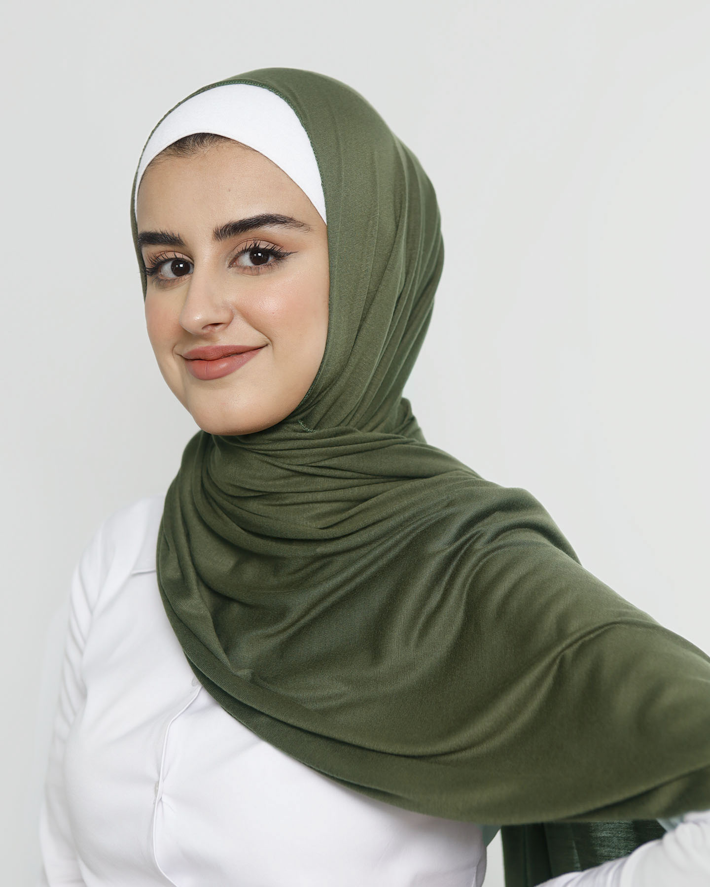 Hijab - Stretch Jersey - Grön